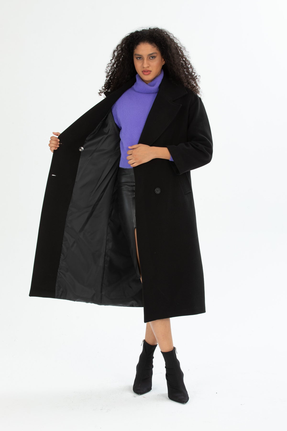 Aurelia Women's Oversized Coat - Black - product image 1