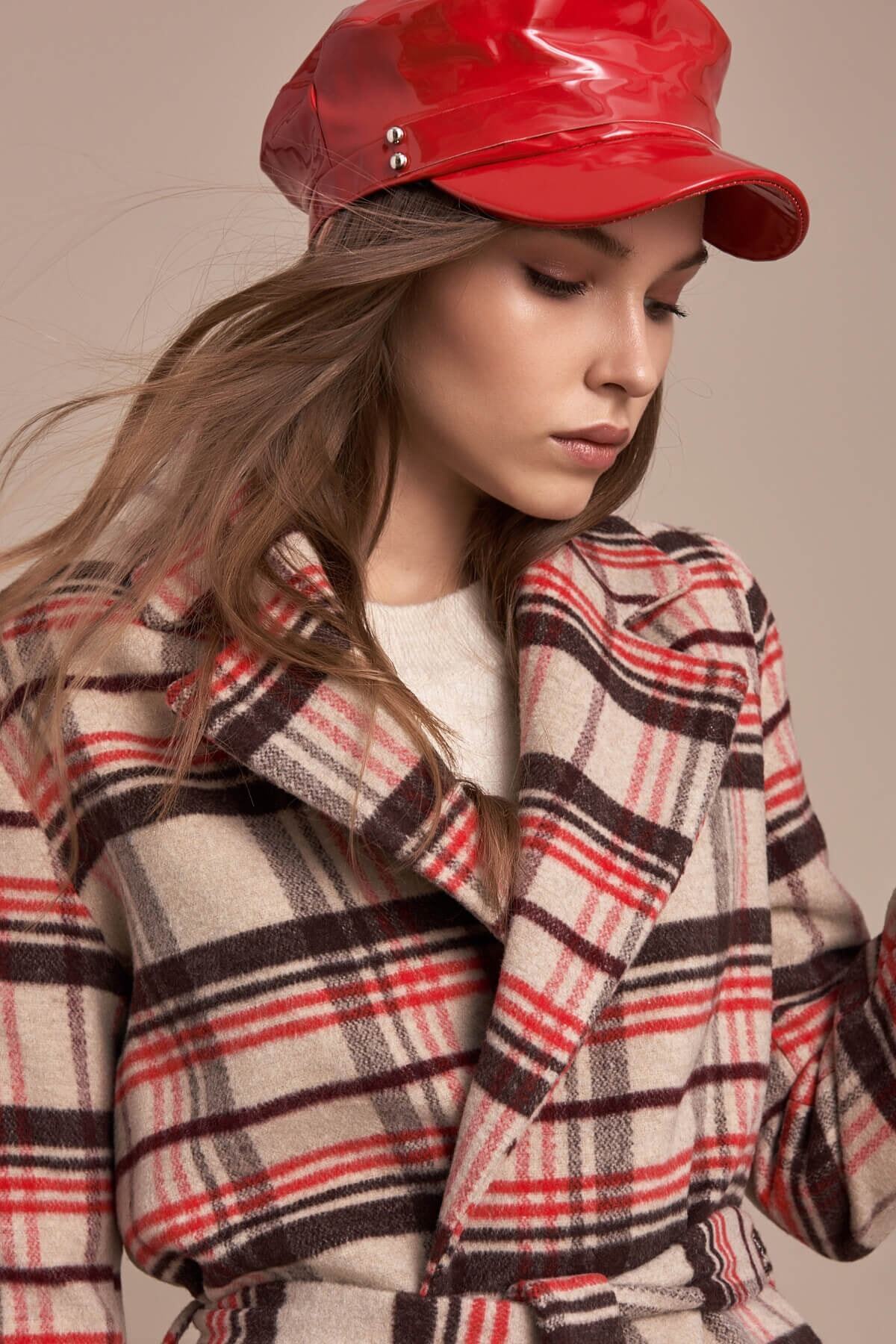 Ida Women's Plaid Coat - Brown Plaid - product image 2