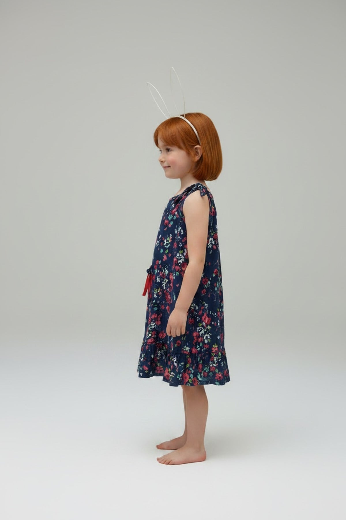 Cosette Girls' Floral Dress - Navy Ditsy Print - product image 2