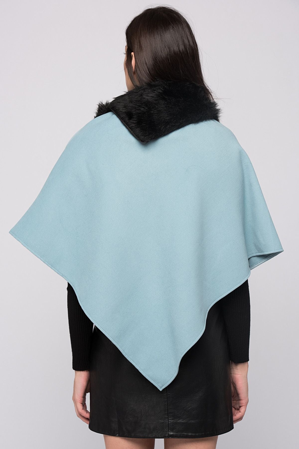 Ana Women's Poncho - Baby Blue - product image 2
