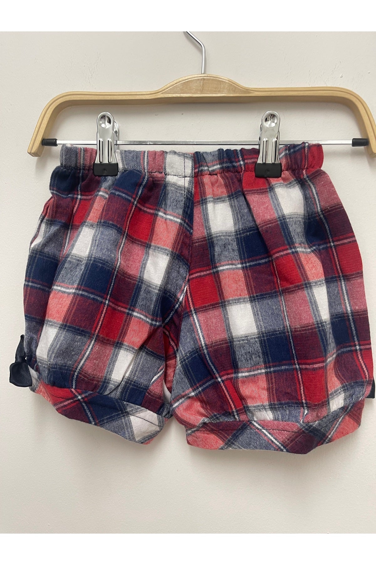 Alyssa Girls' Plaid Shorts - Red Navy Plaid - product image 7