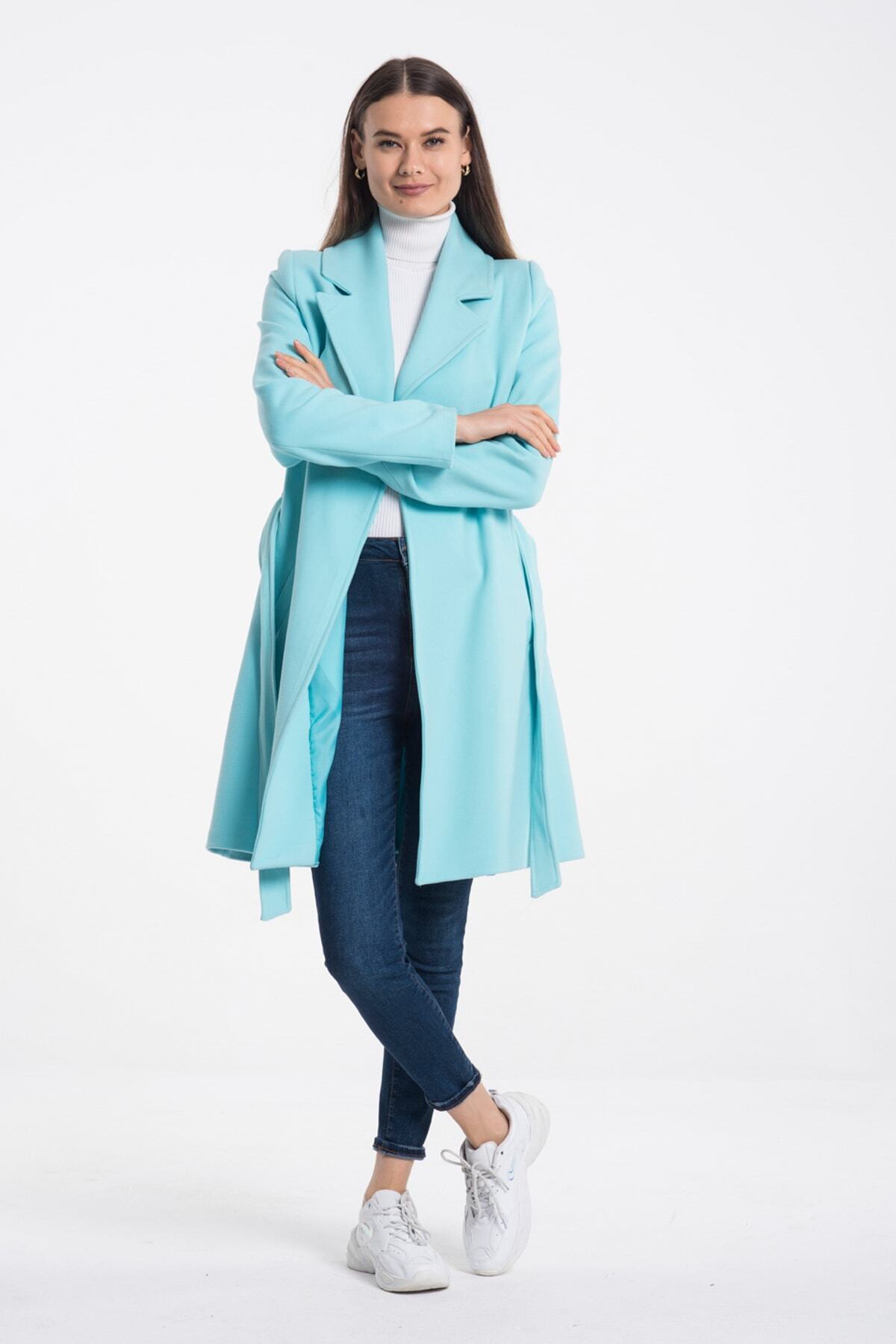 Fern Women's Lined Coat - Light Turquoise - product image 3