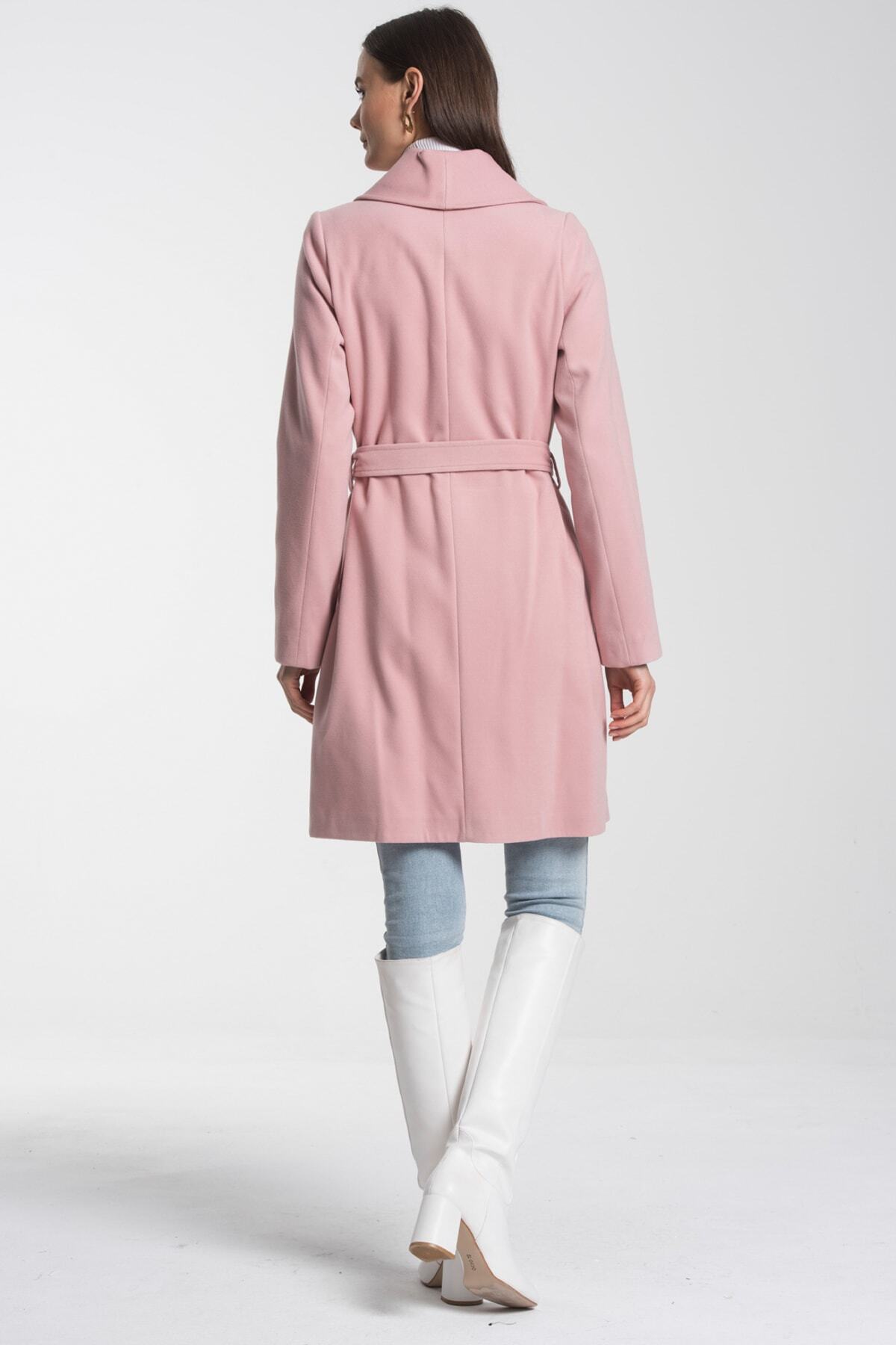 Fern Women's Belted Coat - Baby Pink - product image 8