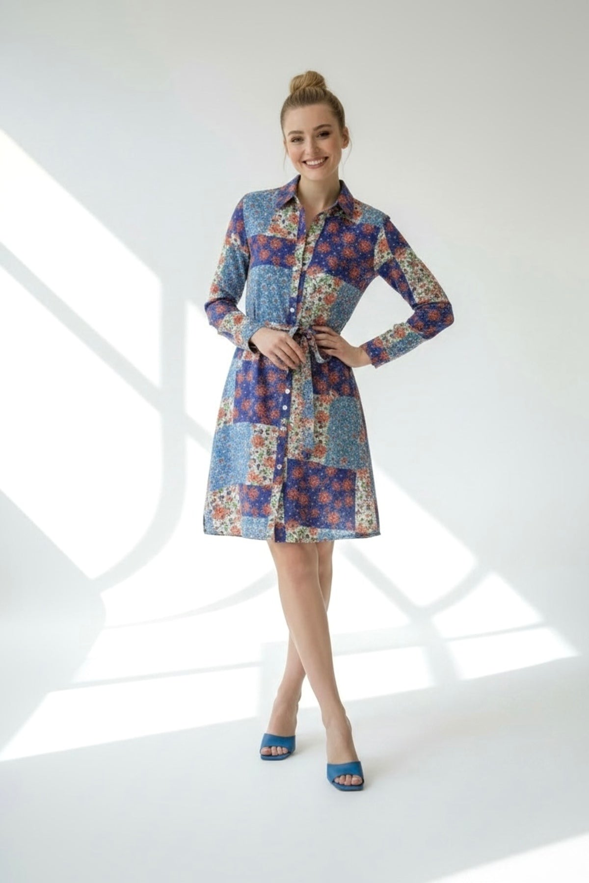 Cordelia Women's Dress - Blue Print - product image 1