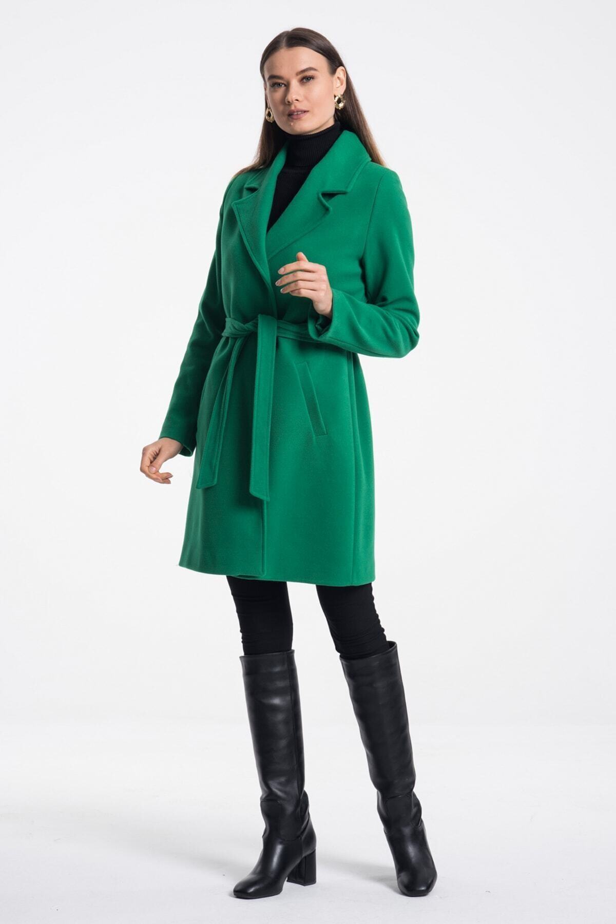 Fern Women's Lined Coat - Grass Green - product image 4