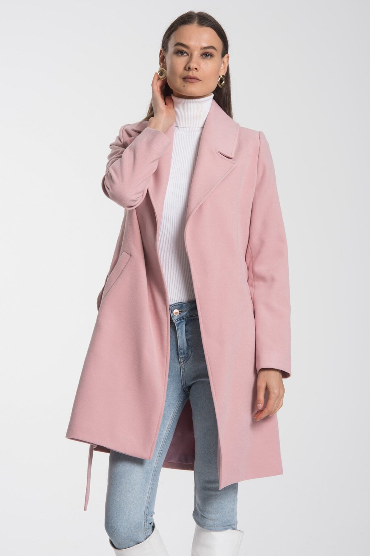Fern Women's Belted Coat - Baby Pink - product image 4