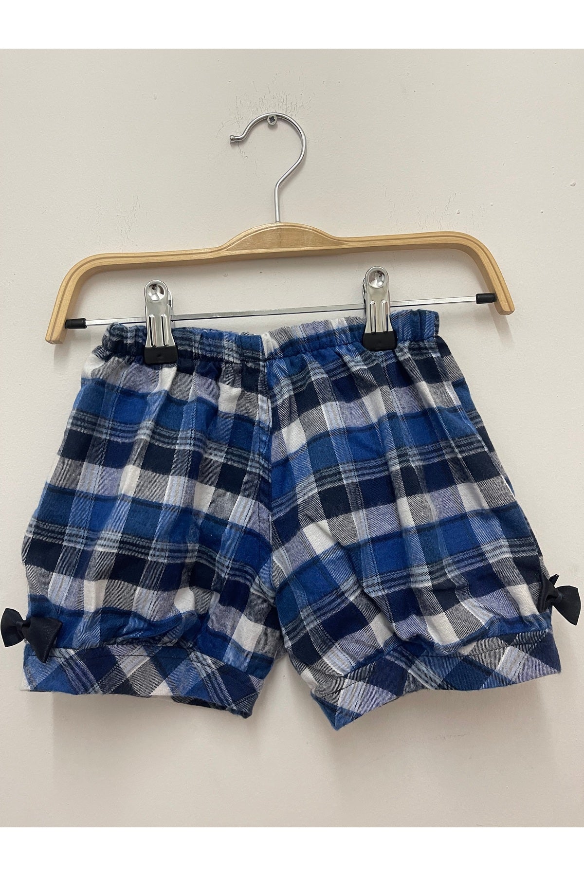Alyssa Girls' Plaid Shorts - Navy White Royal Blue - product image 7