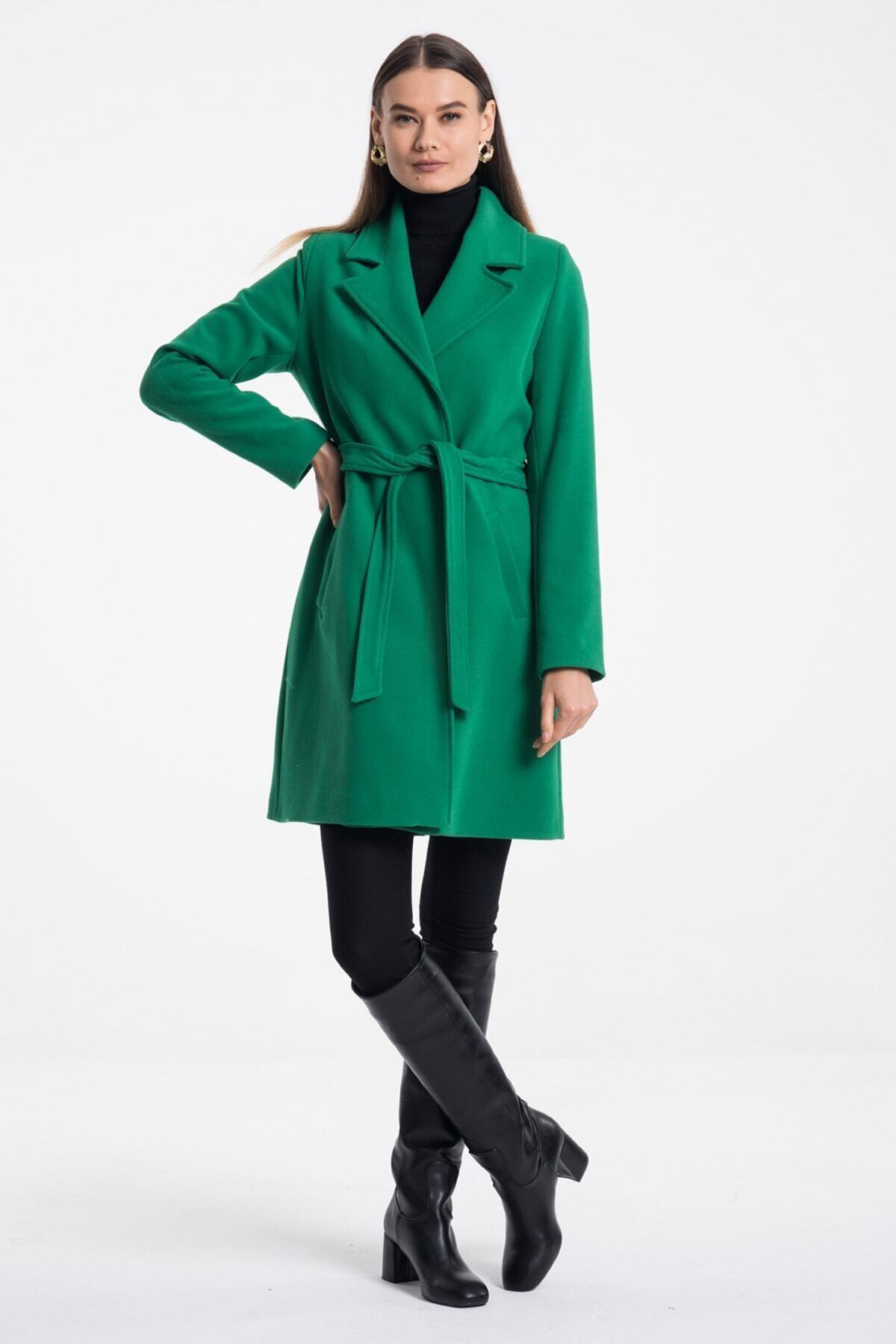 Fern Women's Lined Coat - Grass Green - product image 3