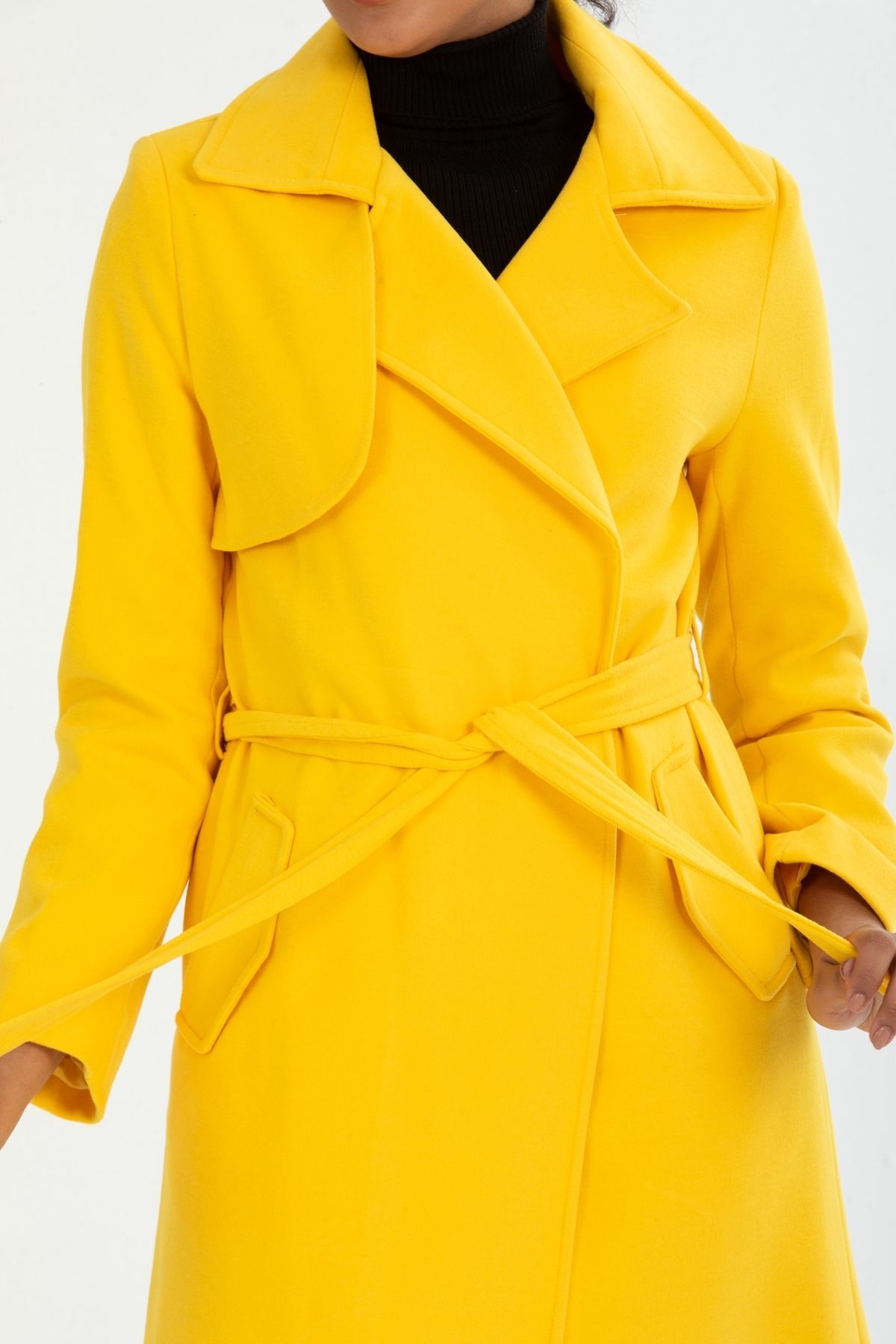 Andrea Women's Long Lined Coat - Yellow - product image 5