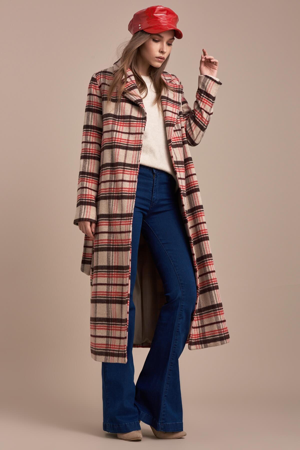 Ida Women's Plaid Coat - Brown Plaid - product image 1