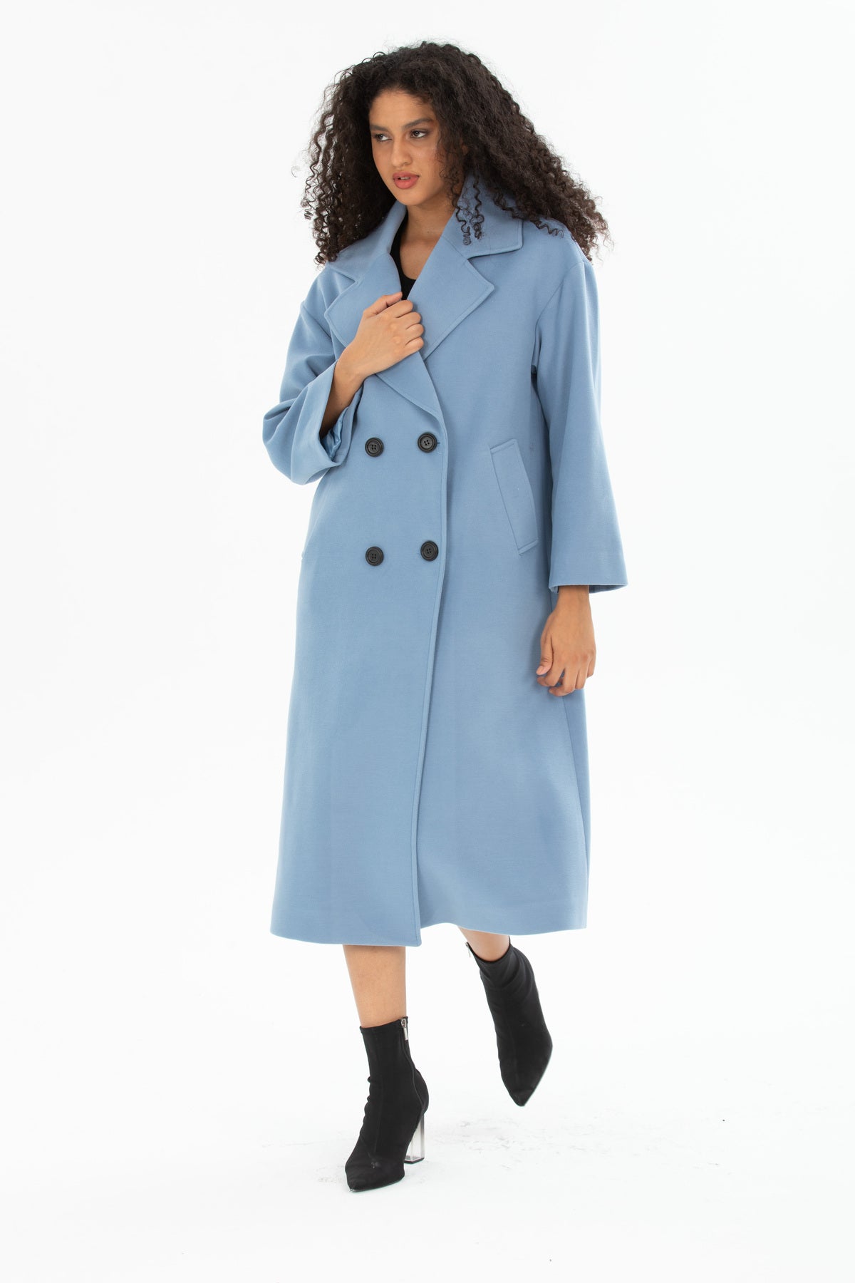 Aurelia Women's Oversized Coat - Indigo Blue - product image 4