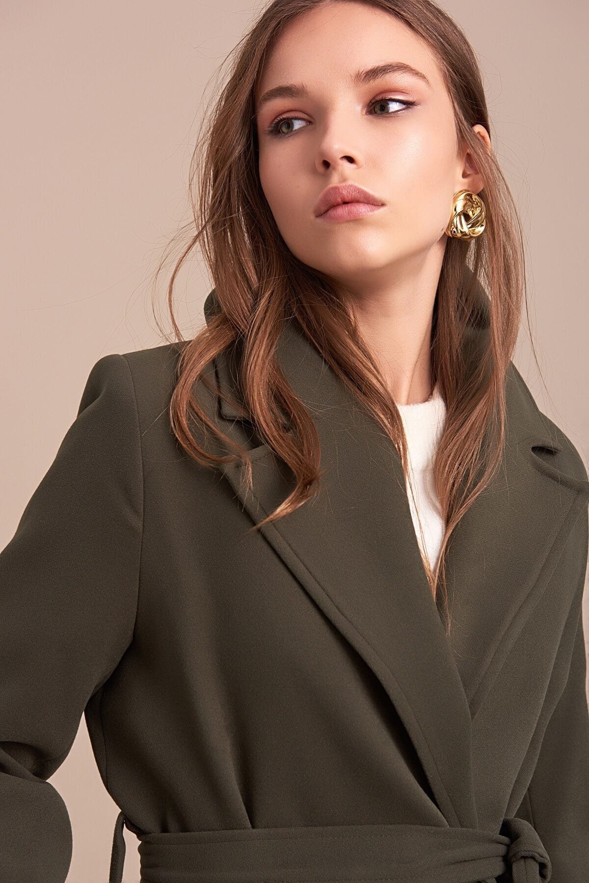 Ilene Women's Short Lined Coat - Khaki - product image 3