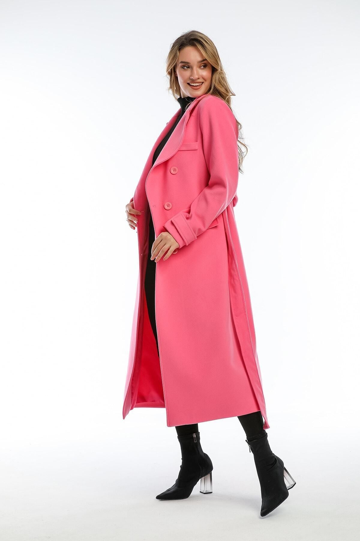 Belinda Women's Button Front Lined Coat - Candy Pink - product image 5
