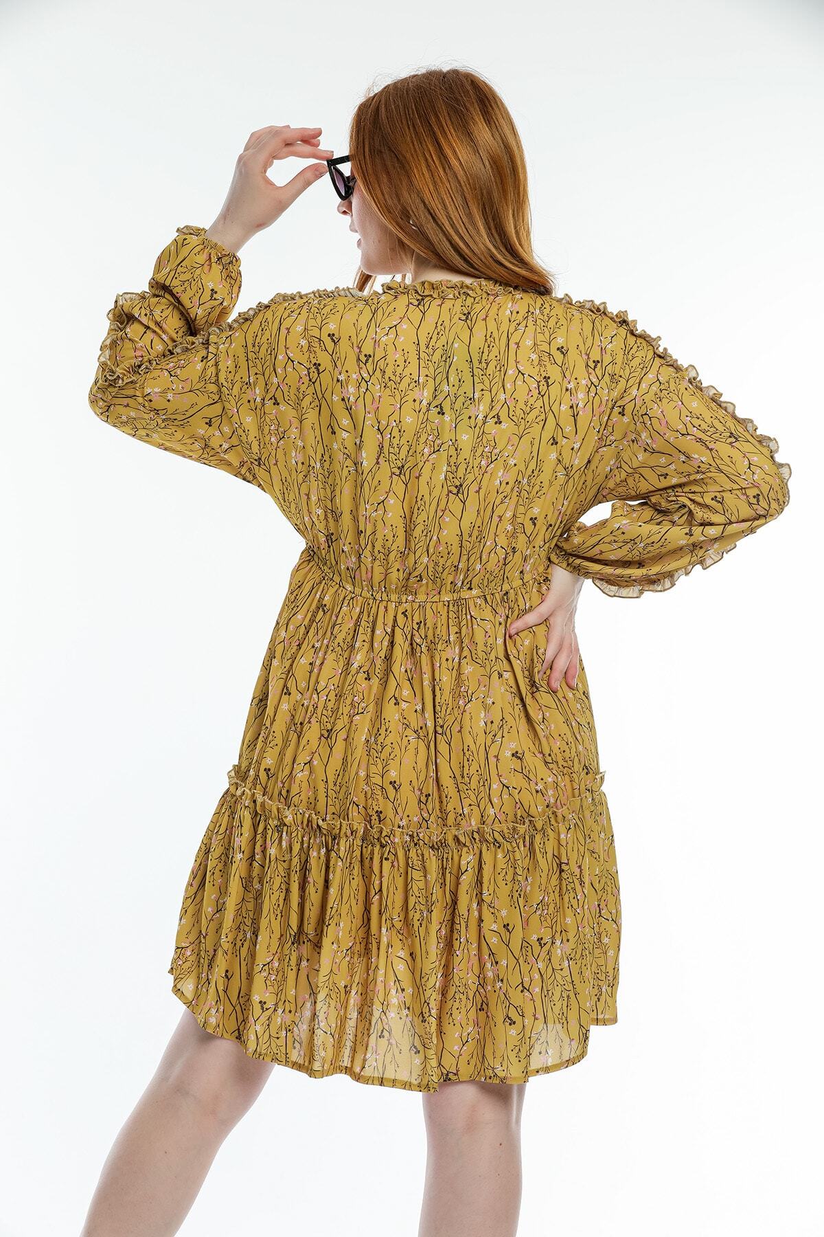 Dana Women's Dress - Mustard Print - product image 5