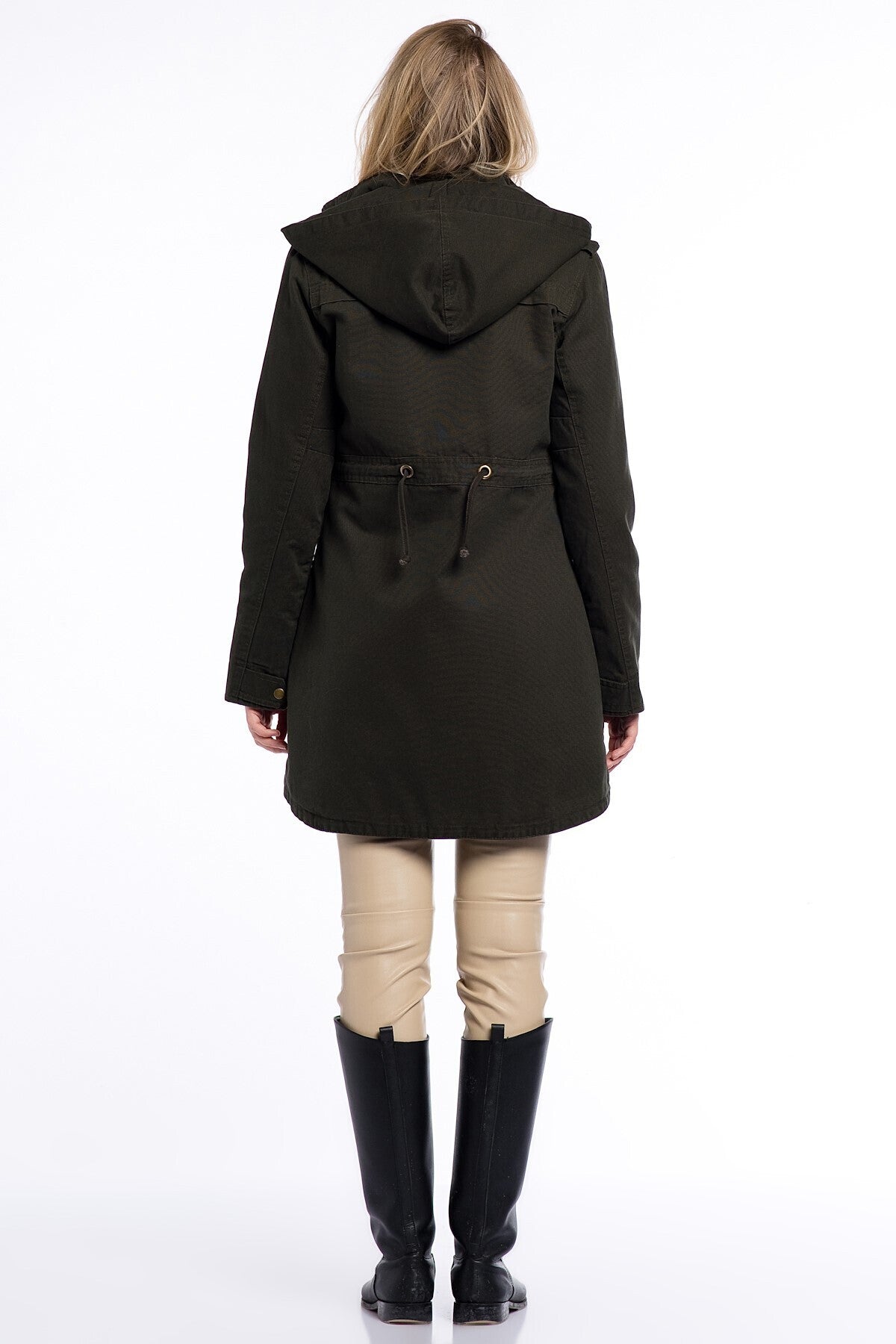 Anissa Women's Lined Coat - Dark Khaki - product image 5