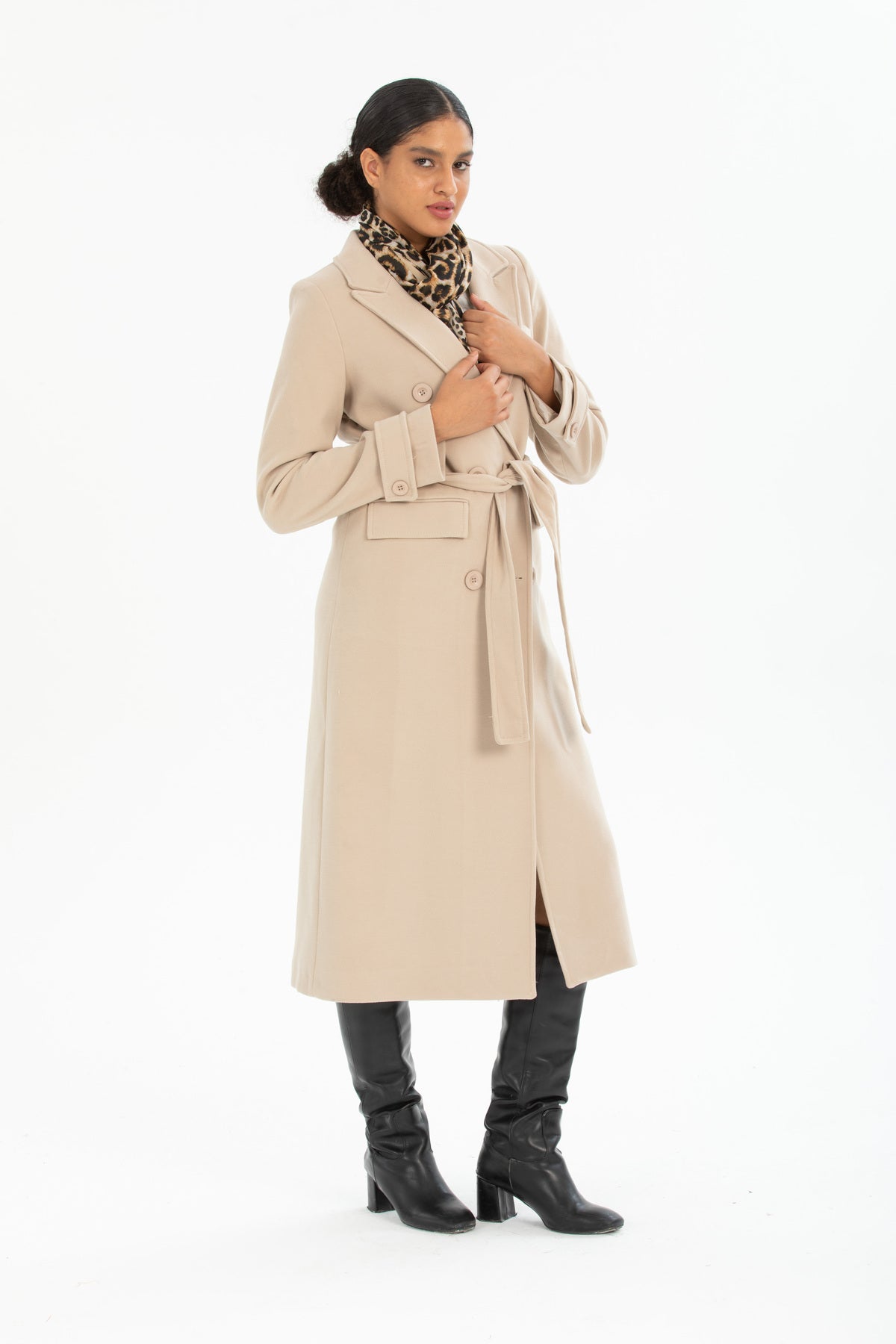 Belinda Women's Button Front Lined Coat - Beige - product image 6