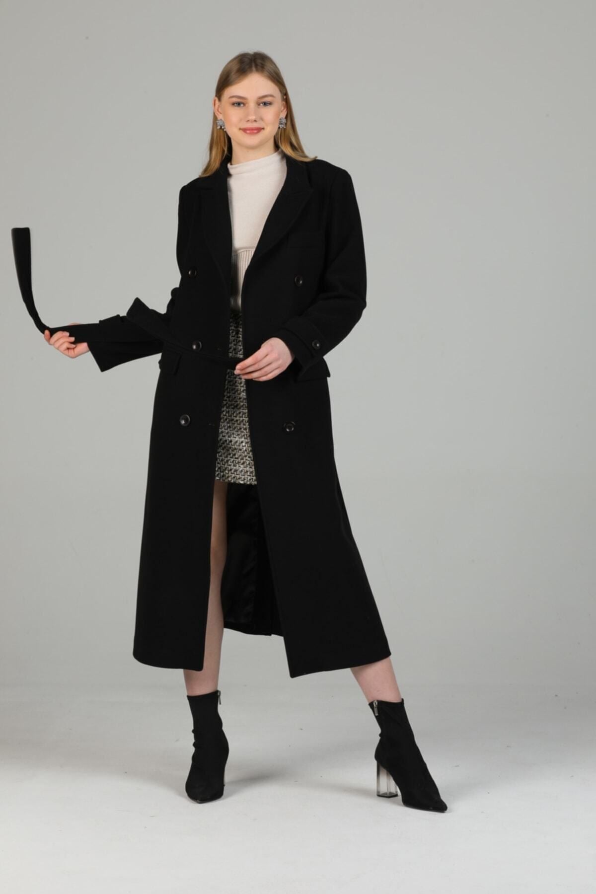 Belinda Women's Button Front Lined Coat - Black - product image 7