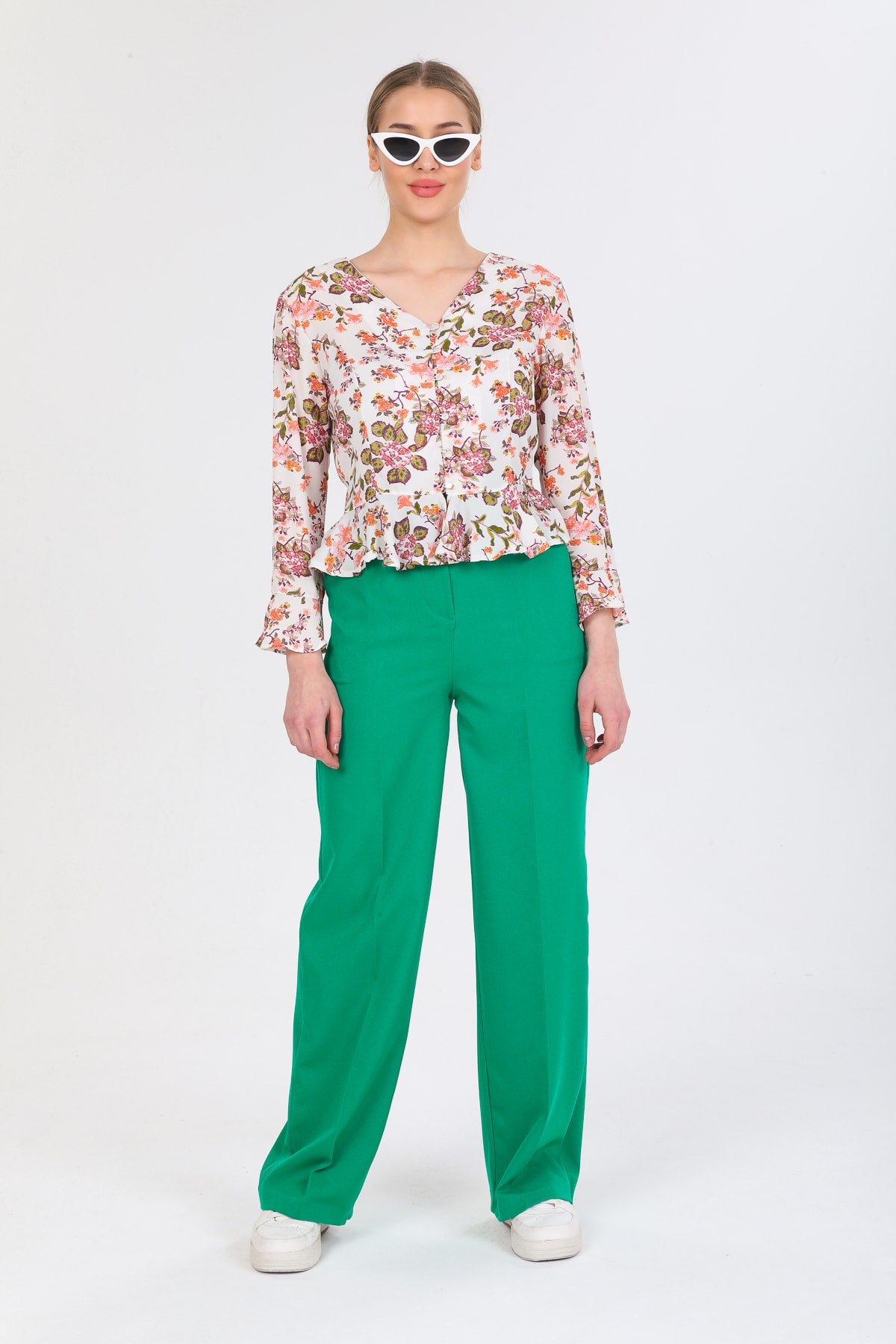 Briony Women's Floral Blouse - Cream Floral - product image 1
