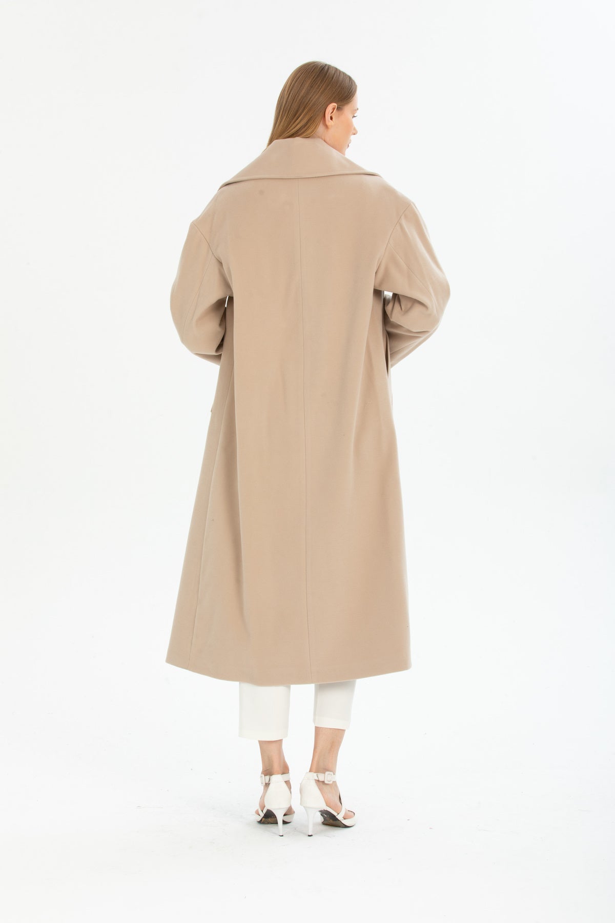 Aurelia Women's Oversized Coat - Beige - product image 4