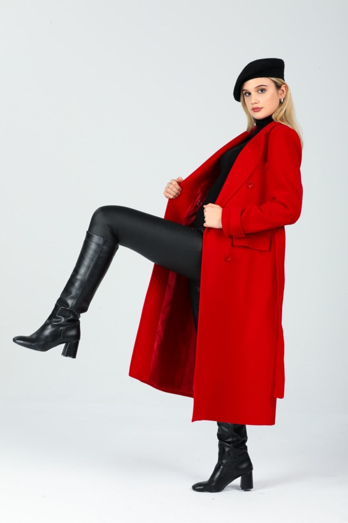 Belinda Women's Button Front Lined Coat - Red - product image 8