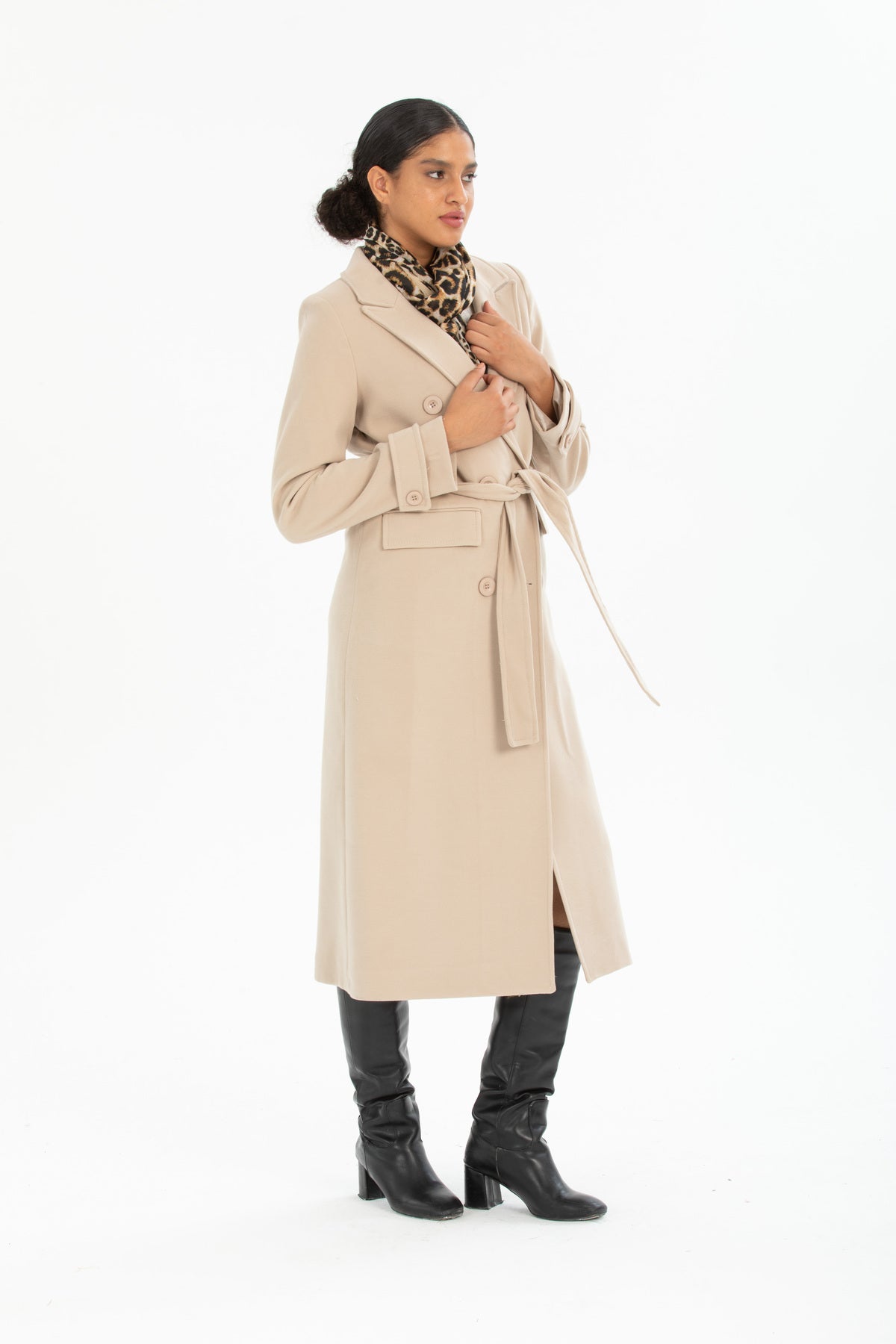 Belinda Women's Button Front Lined Coat - Beige - product image 8