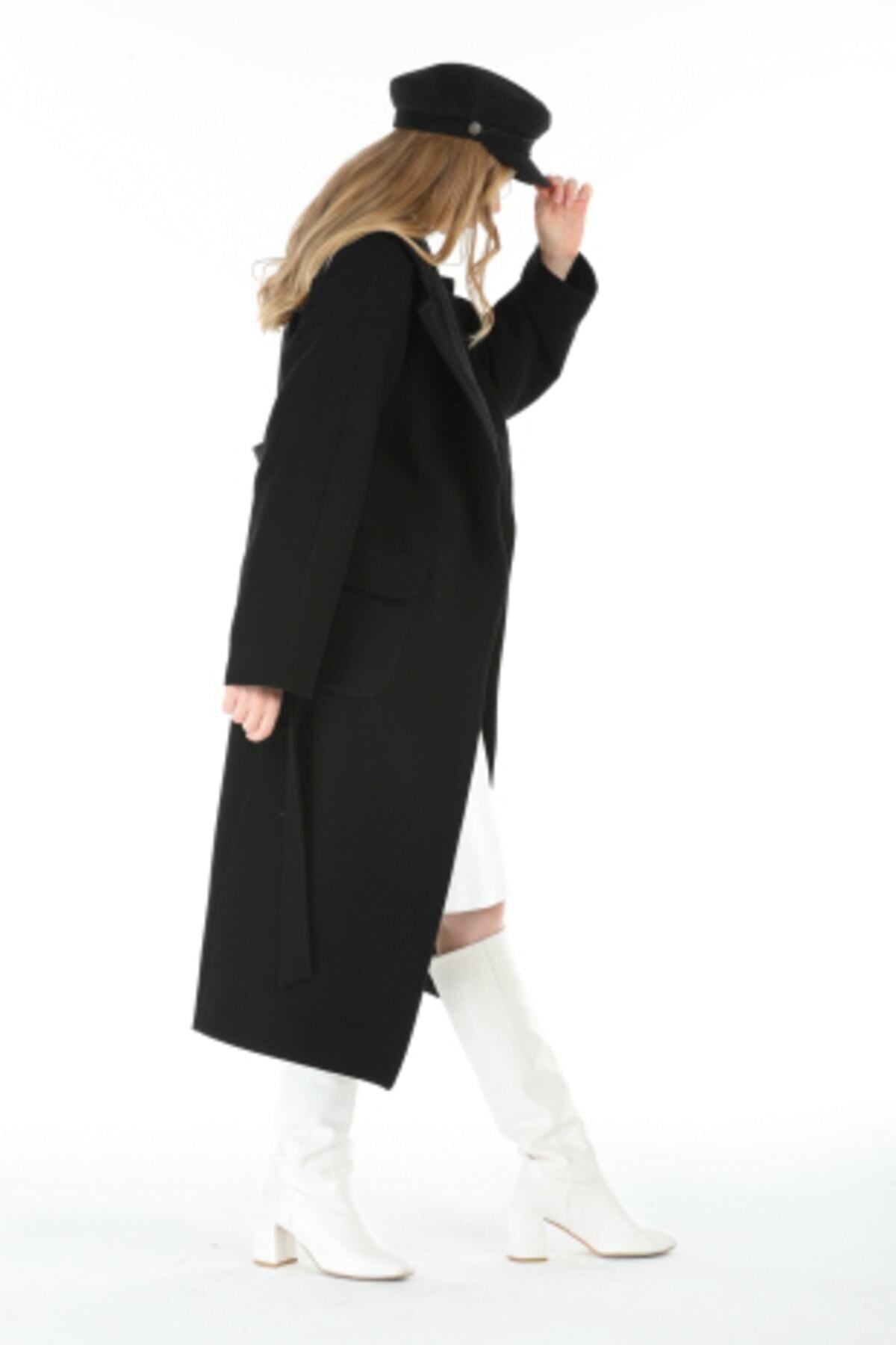 Anabel Women's Notched Collar Coat - Black - product image 5