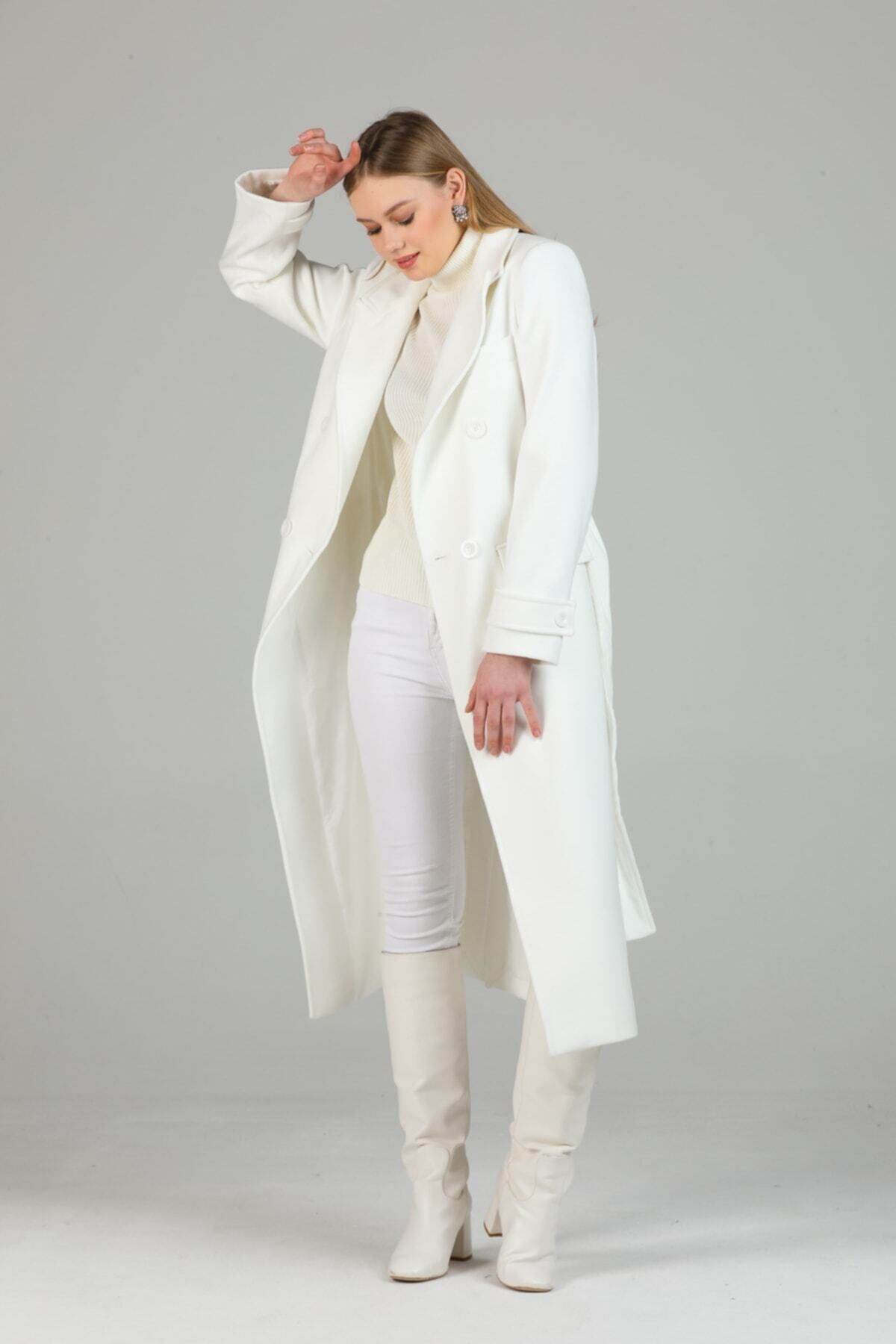 Belinda Women's Button Front Coat - White - product image 1