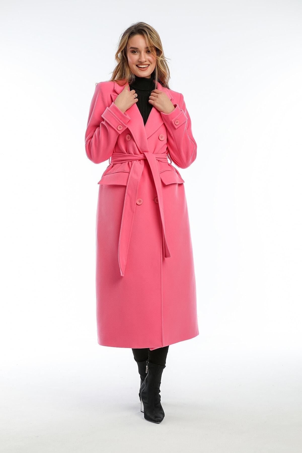 Belinda Women's Button Front Lined Coat - Candy Pink - product image 3