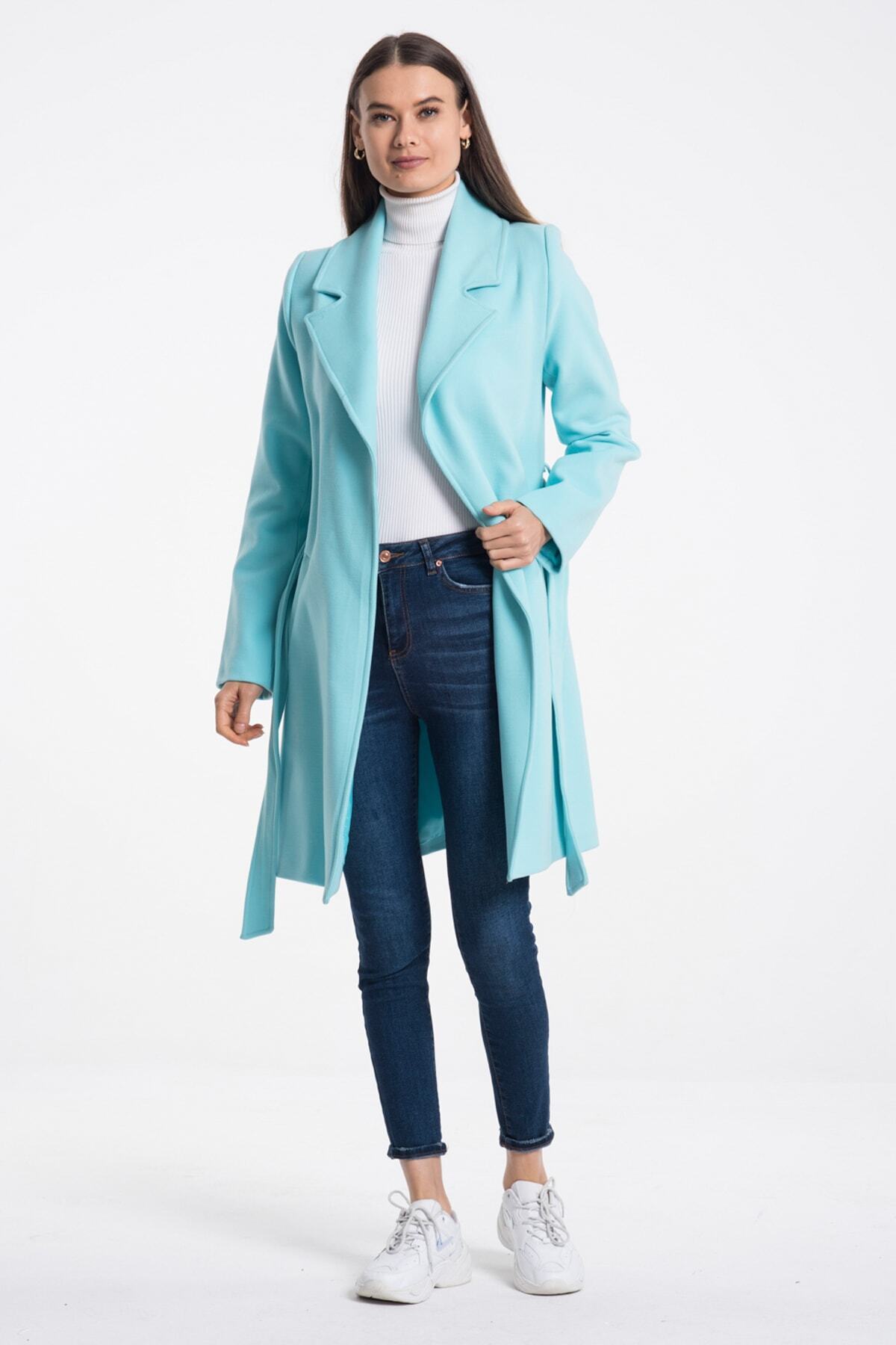 Fern Women's Lined Coat - Light Turquoise - product image 2