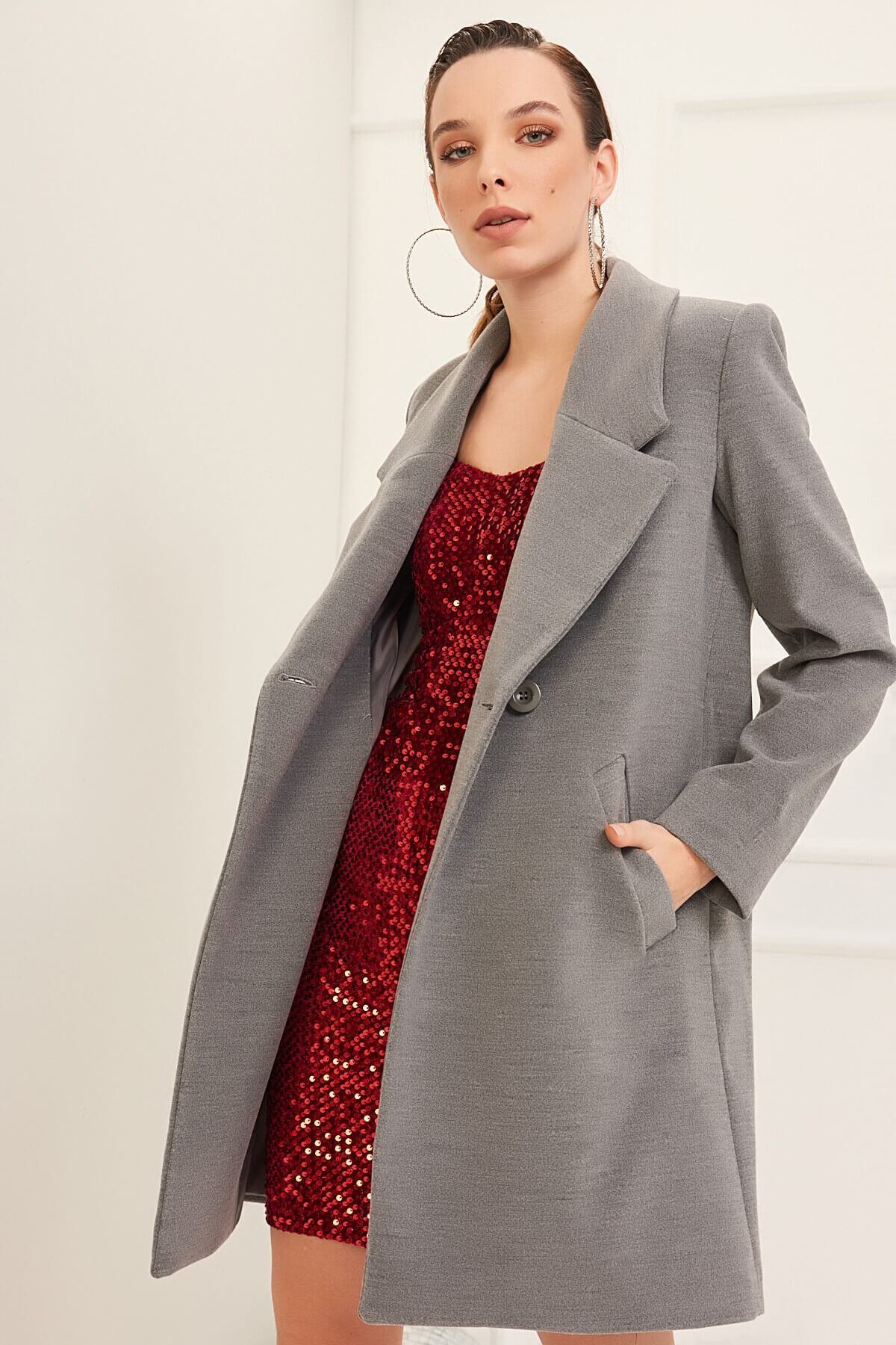 Harmony Women's Oversized Coat - Gray - product image 3