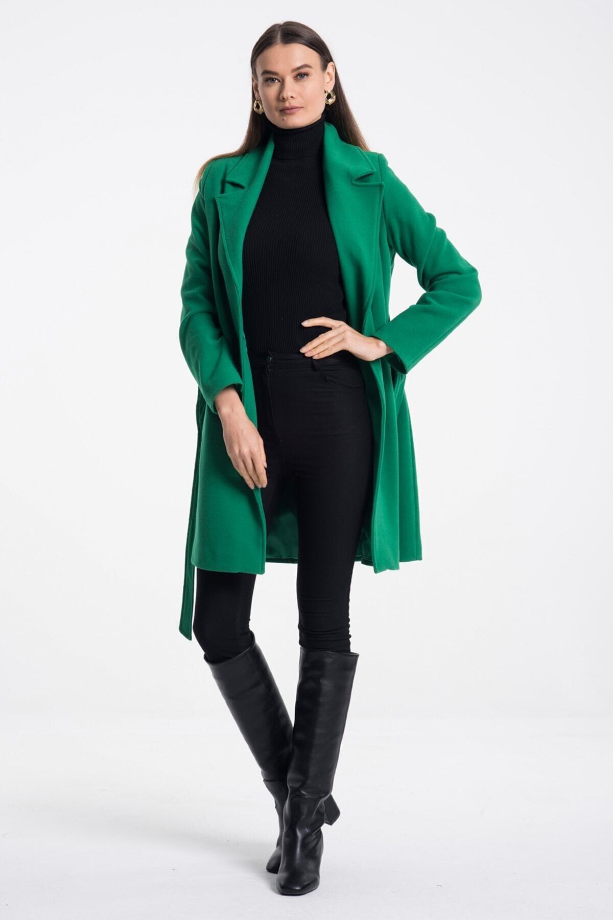 Fern Women's Lined Coat - Grass Green - product image 2