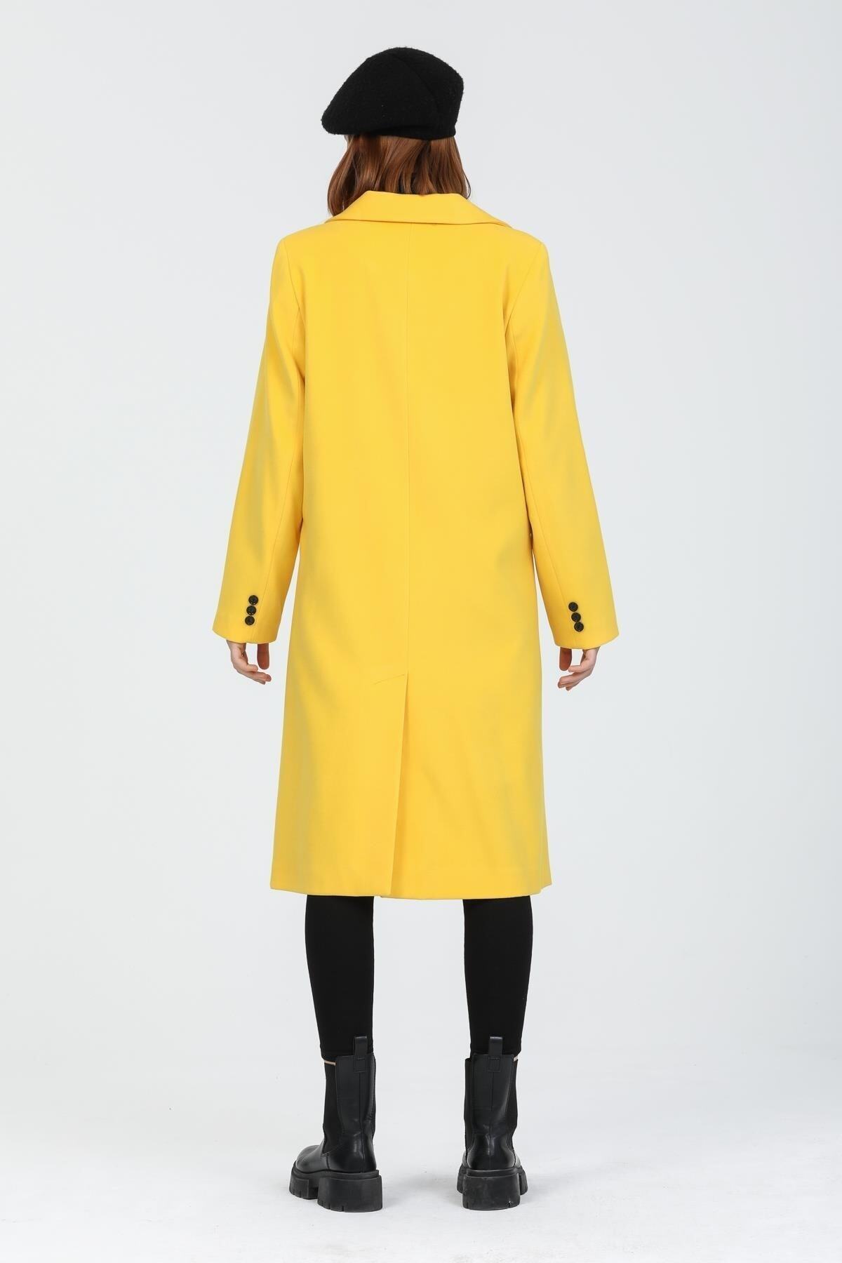 Andie Women's Button Front Coat - Yellow - product image 8