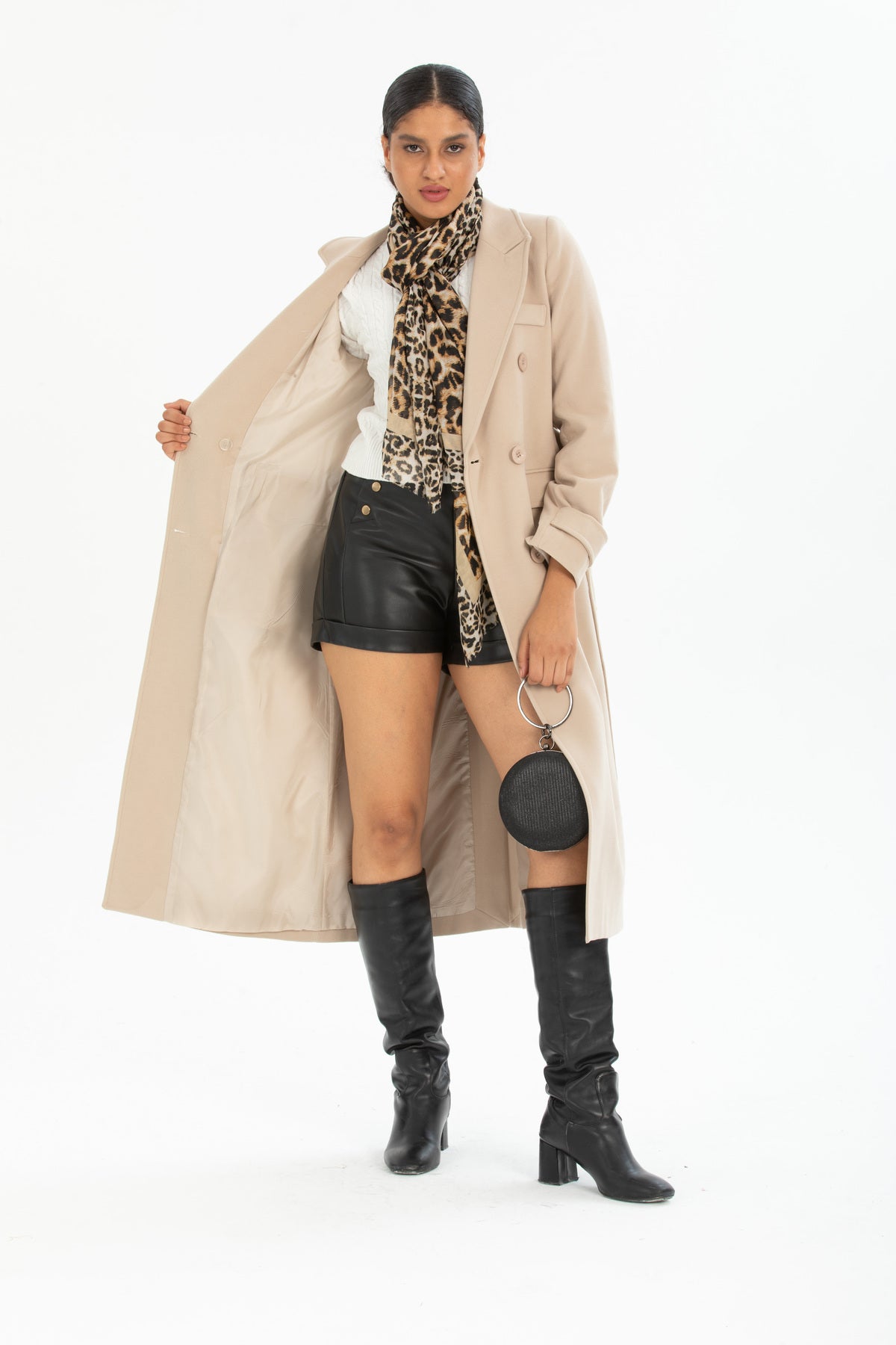 Belinda Women's Button Front Lined Coat - Beige - product image 7