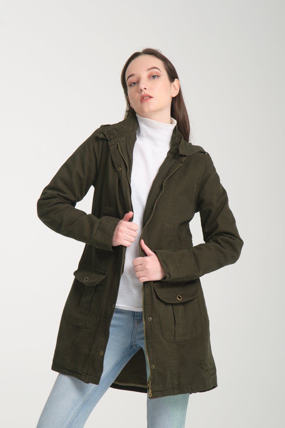 Anissa Women's Lined Coat - Khaki - product image 4