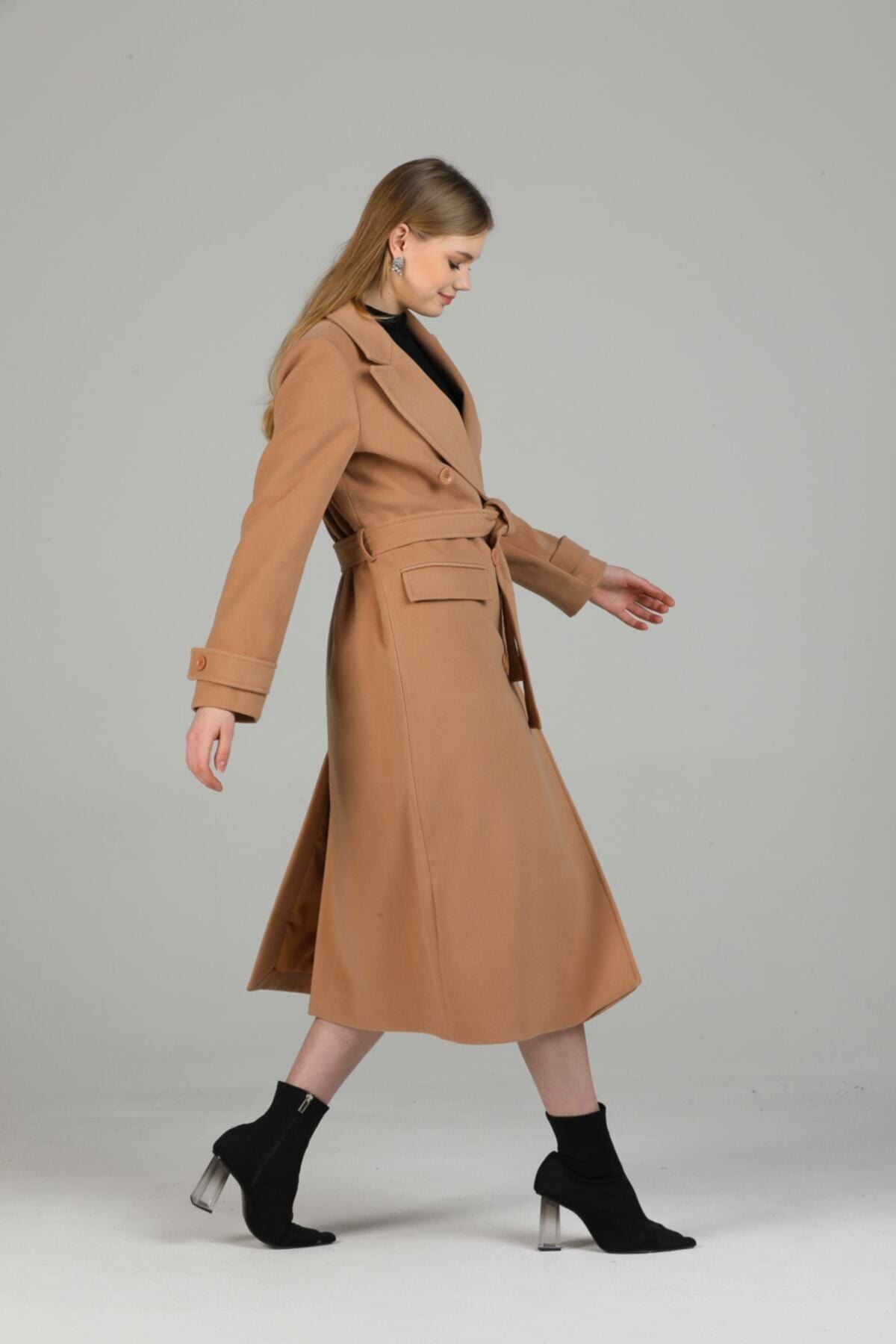 Belinda Women's Button Front Lined Coat - Camel - product image 4