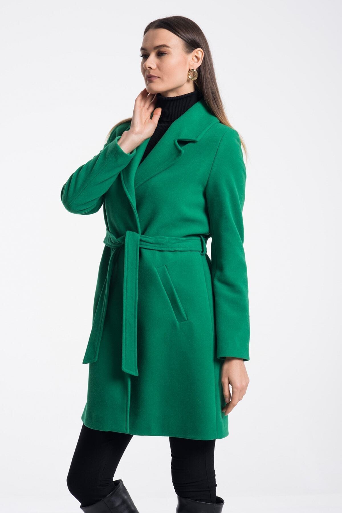 Fern Women's Lined Coat - Grass Green - product image 5