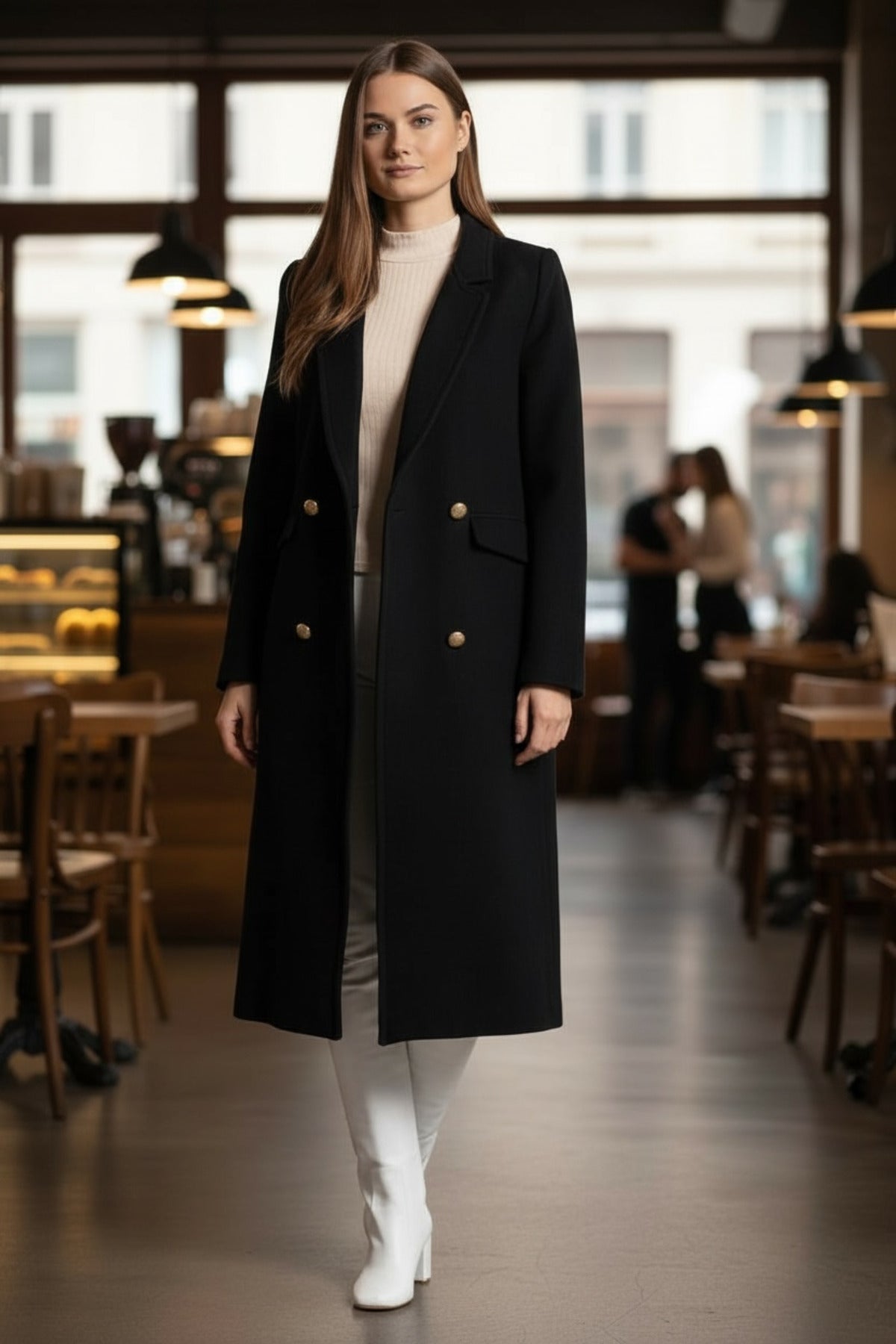 Ariadne Women's Lined Coat - Black - product image 2