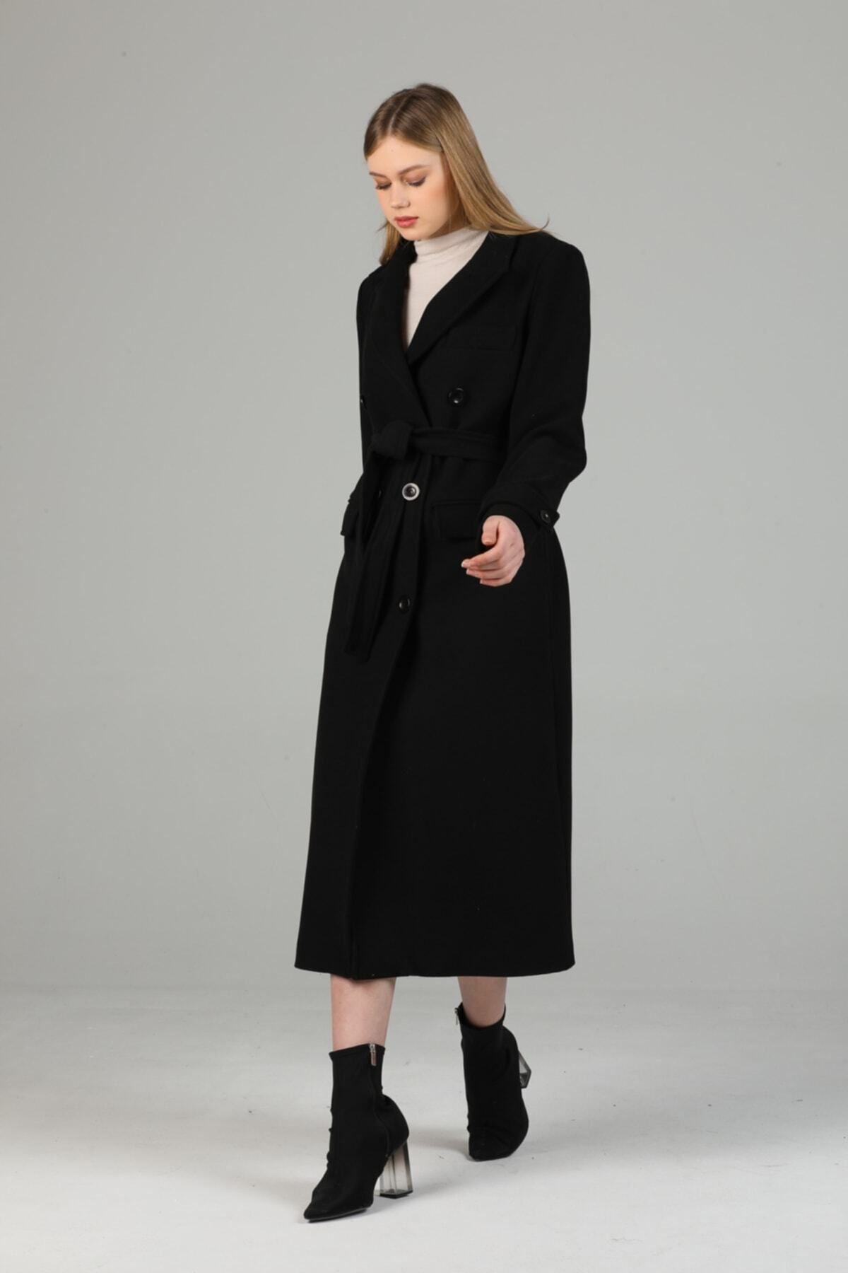 Belinda Women's Button Front Lined Coat - Black - product image 8