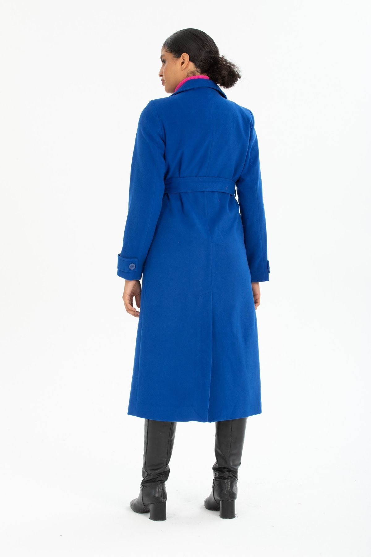 Belinda Women's Button Front Lined Coat - Light Royal Blue - product image 5