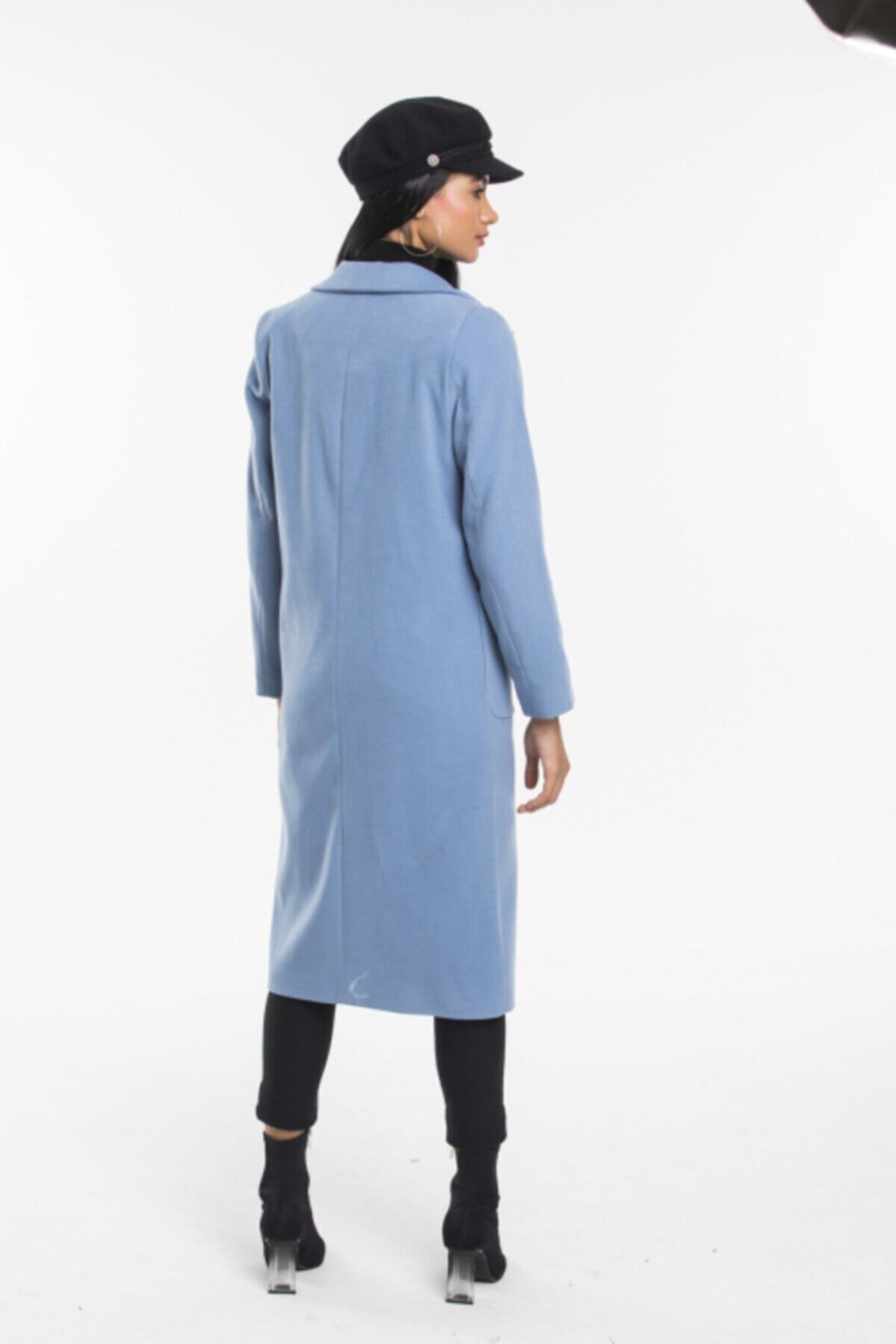 Eileen Women's Button Front Coat - Indigo Blue - product image 5
