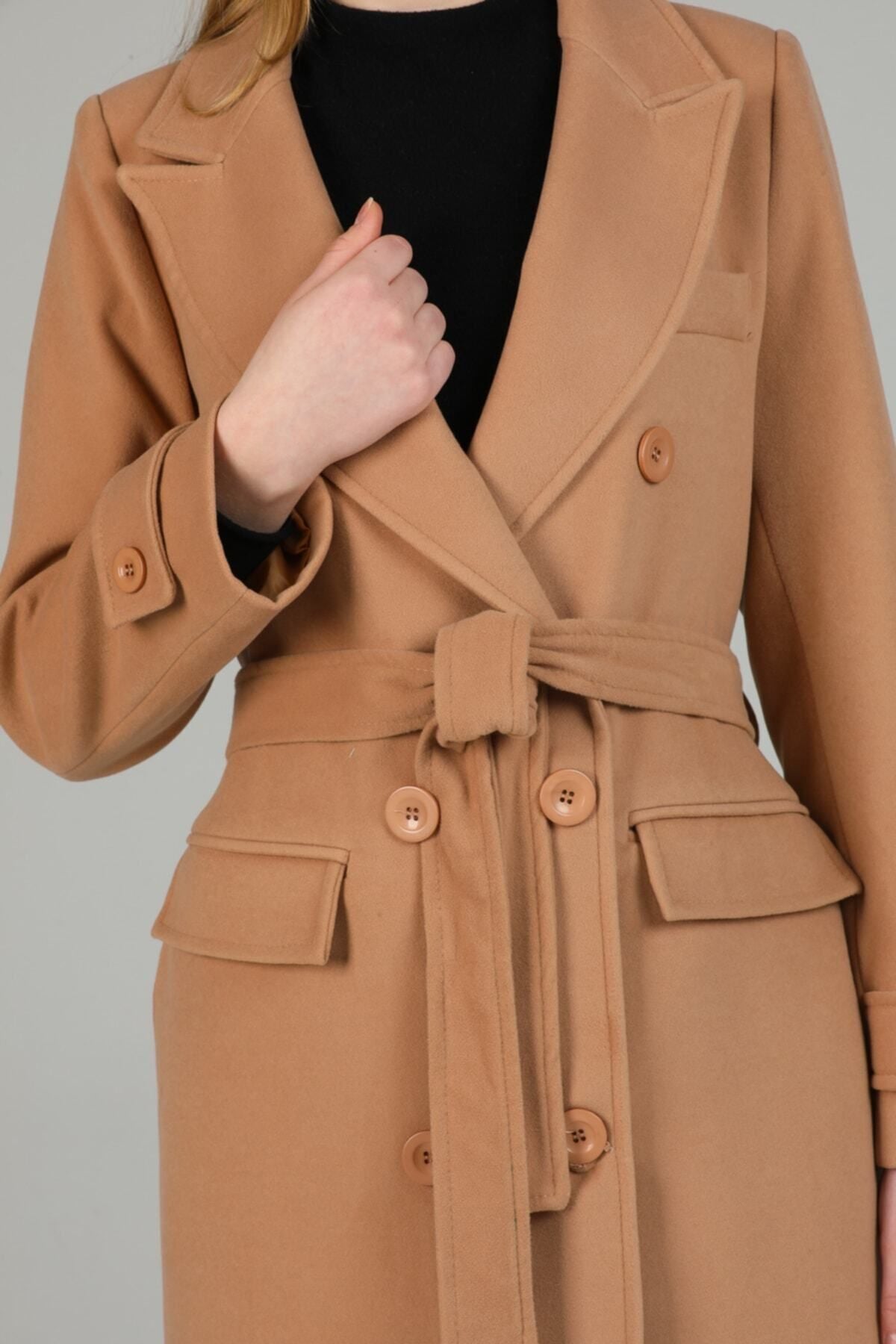 Belinda Women's Button Front Lined Coat - Camel - product image 7