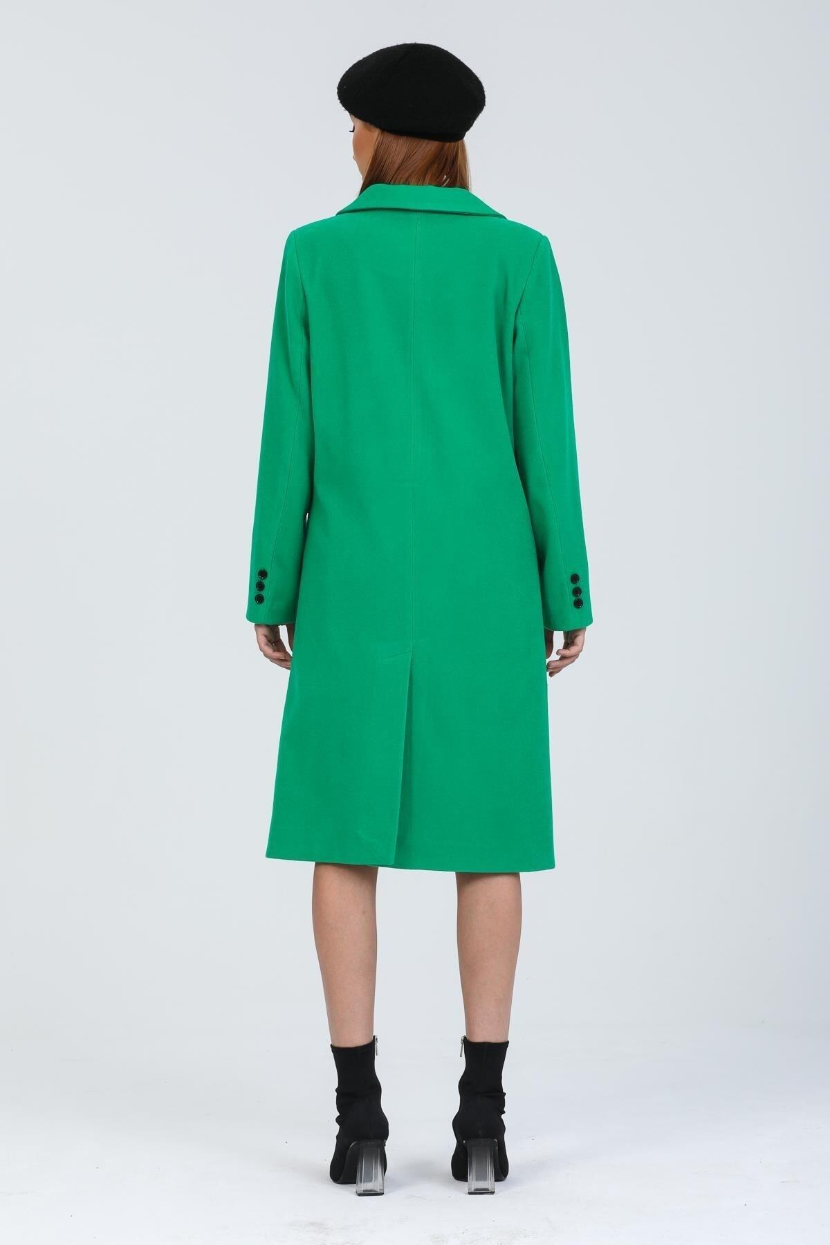 Andie Women's Button Front Lined Coat - Grass Green - product image 8