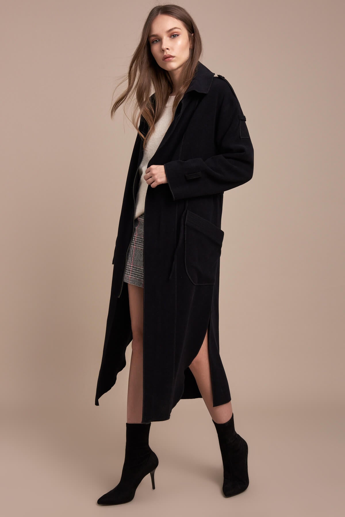 Honor Women's Notched Collar Coat - Black - product image 1
