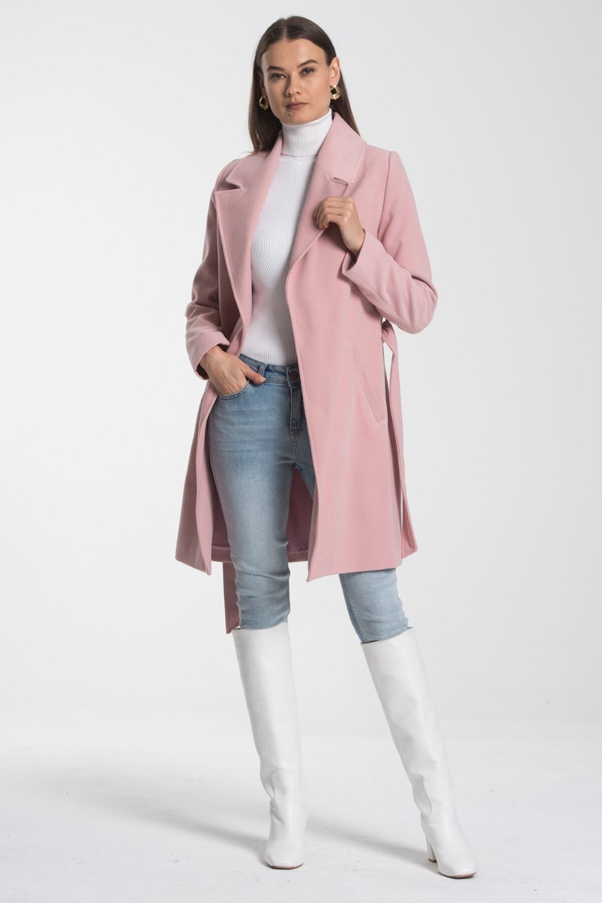 Fern Women's Belted Coat - Baby Pink - product image 2