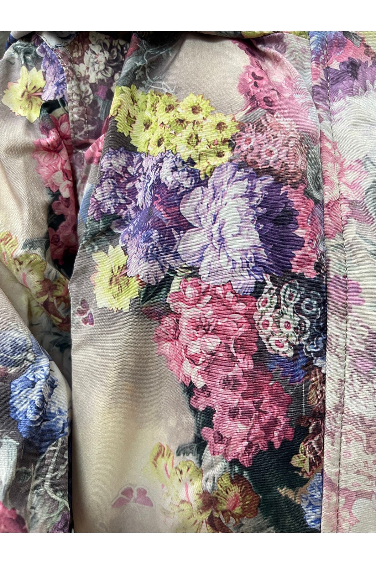 Aria Girls' Floral Hooded Rain Jacket - Blue Pink Floral - product image 4