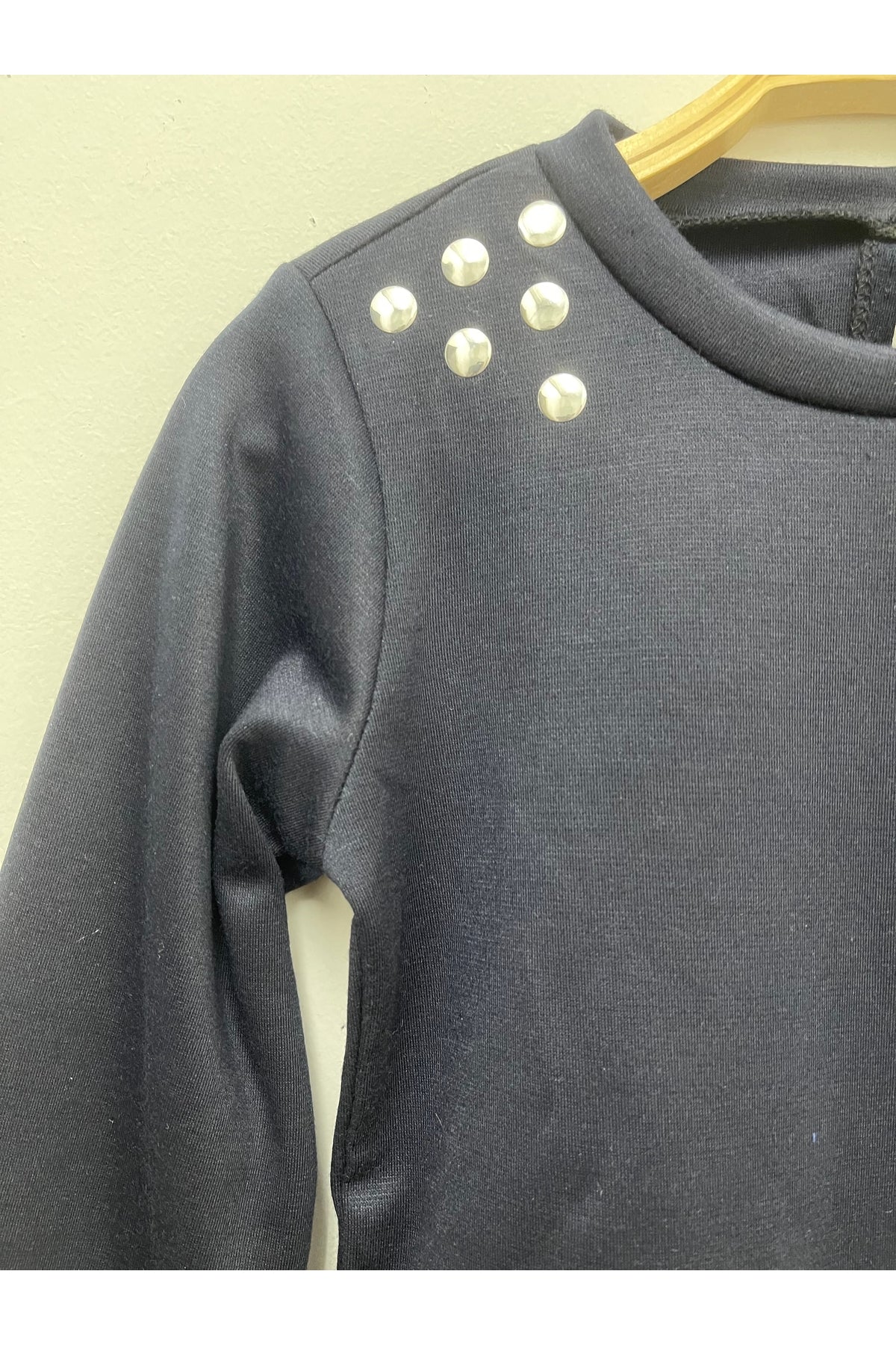 Astrid Girls' Ruffle Blouse - Navy - product image 3