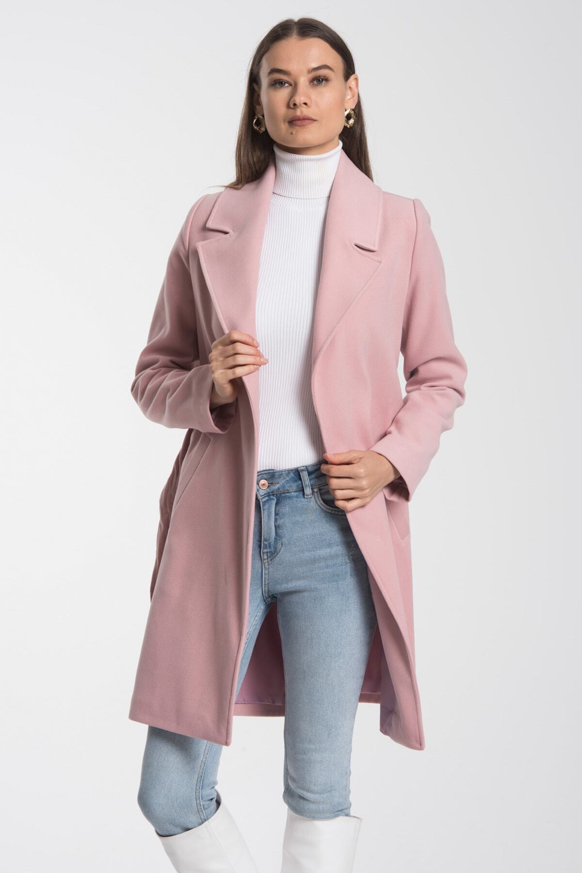 Fern Women's Belted Coat - Baby Pink - product image 3