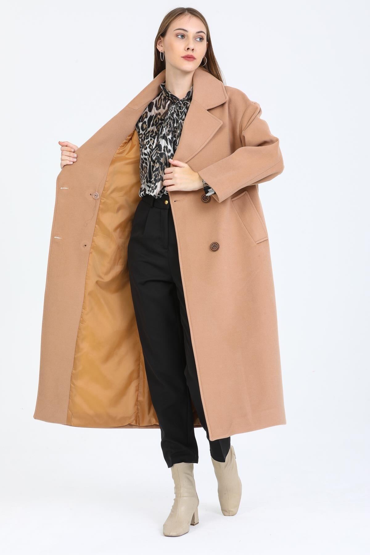 Aurelia Women's Oversized Coat - Camel - product image 4