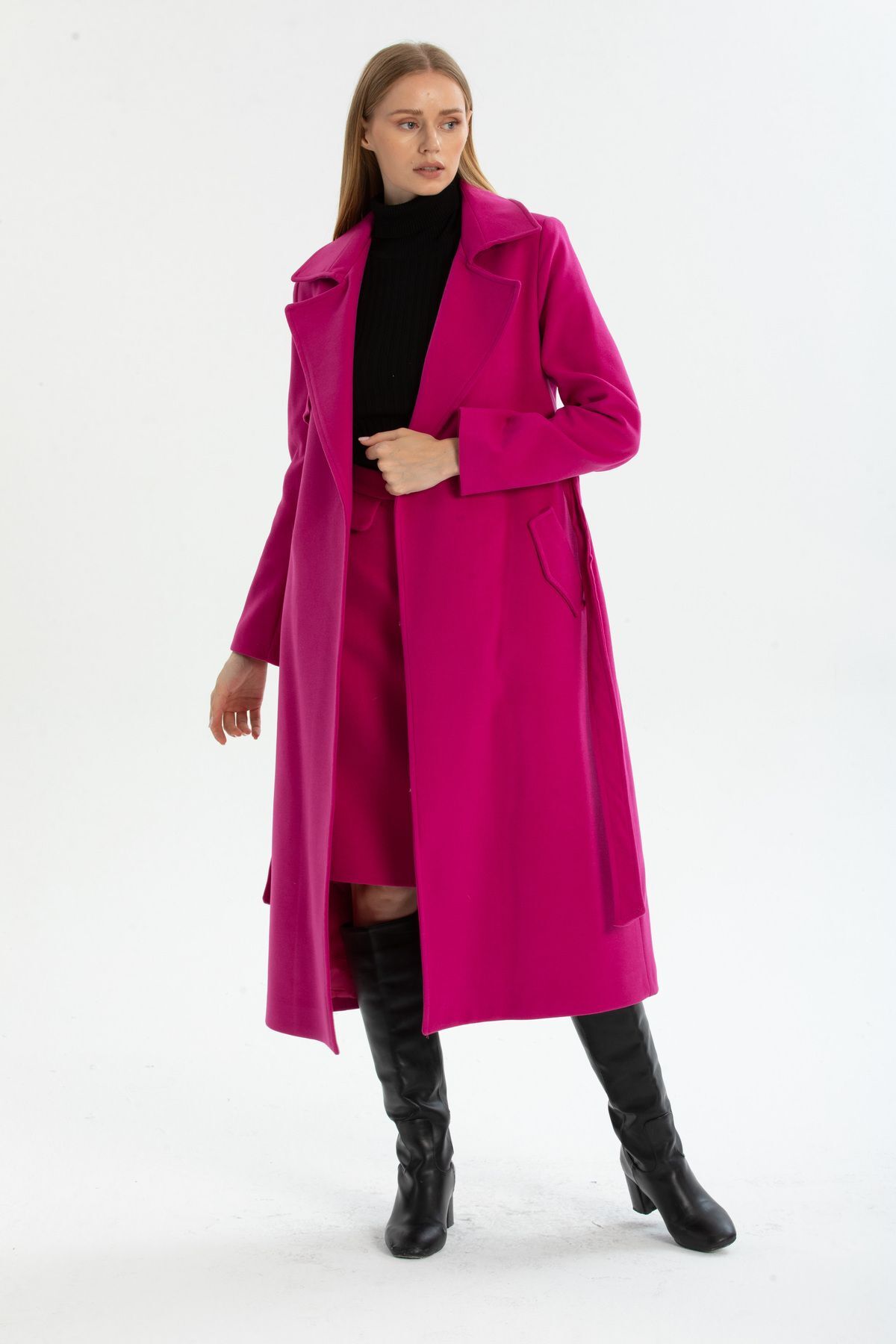 Andrea Women's Lined Coat - Fuchsia - product image 3
