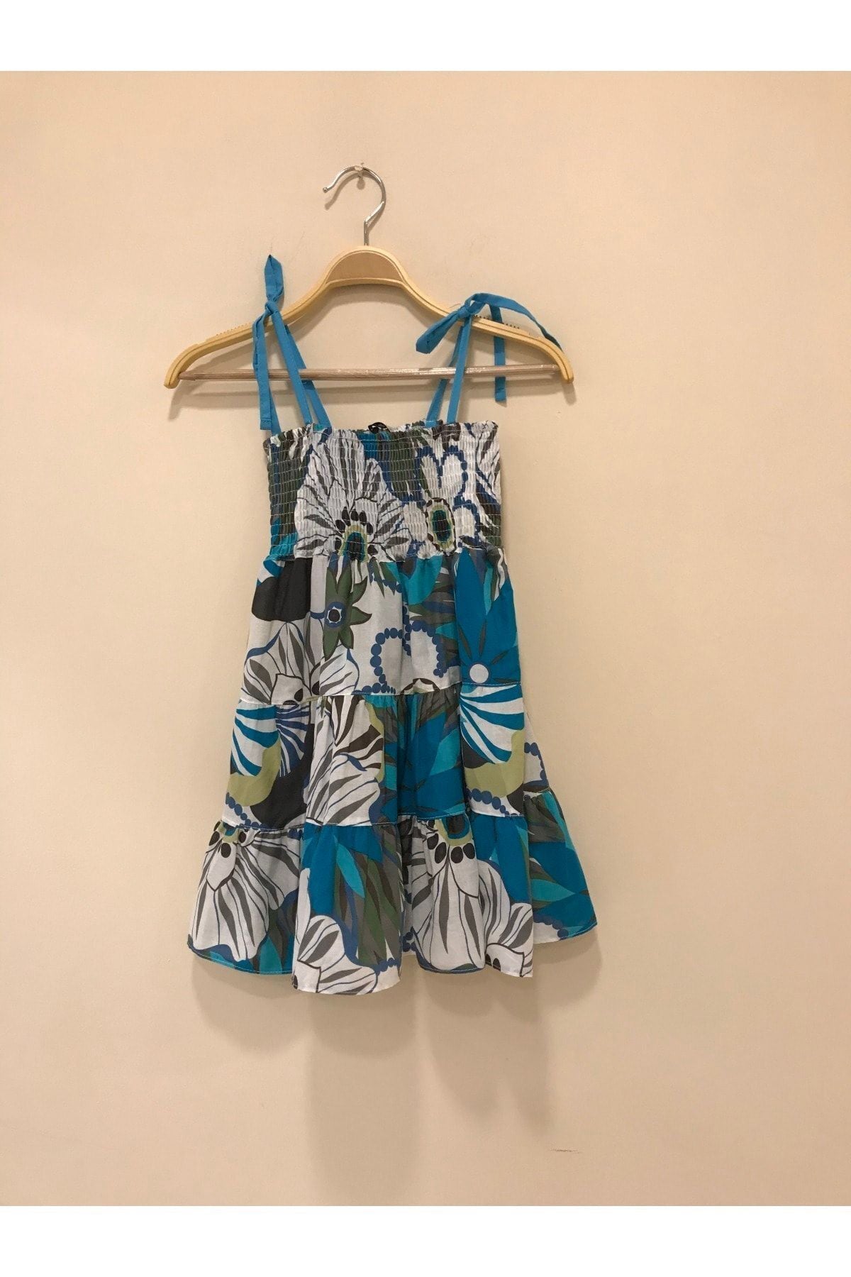Clarissa Girls' Floral Dress - Turquoise Floral - product image 4
